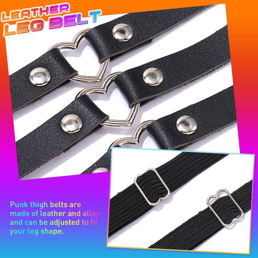 COSYDAYS Black Leather Thigh Harness Garter Set — image 6