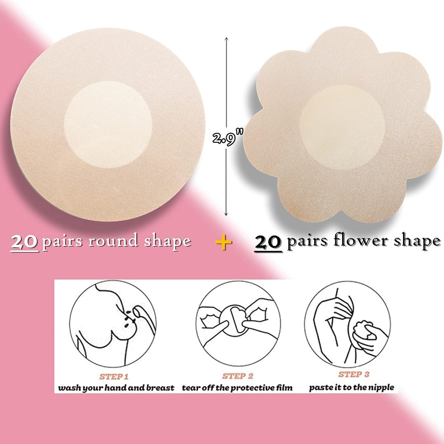 YISIBIA No-Show Satin Nipple Covers — image 3