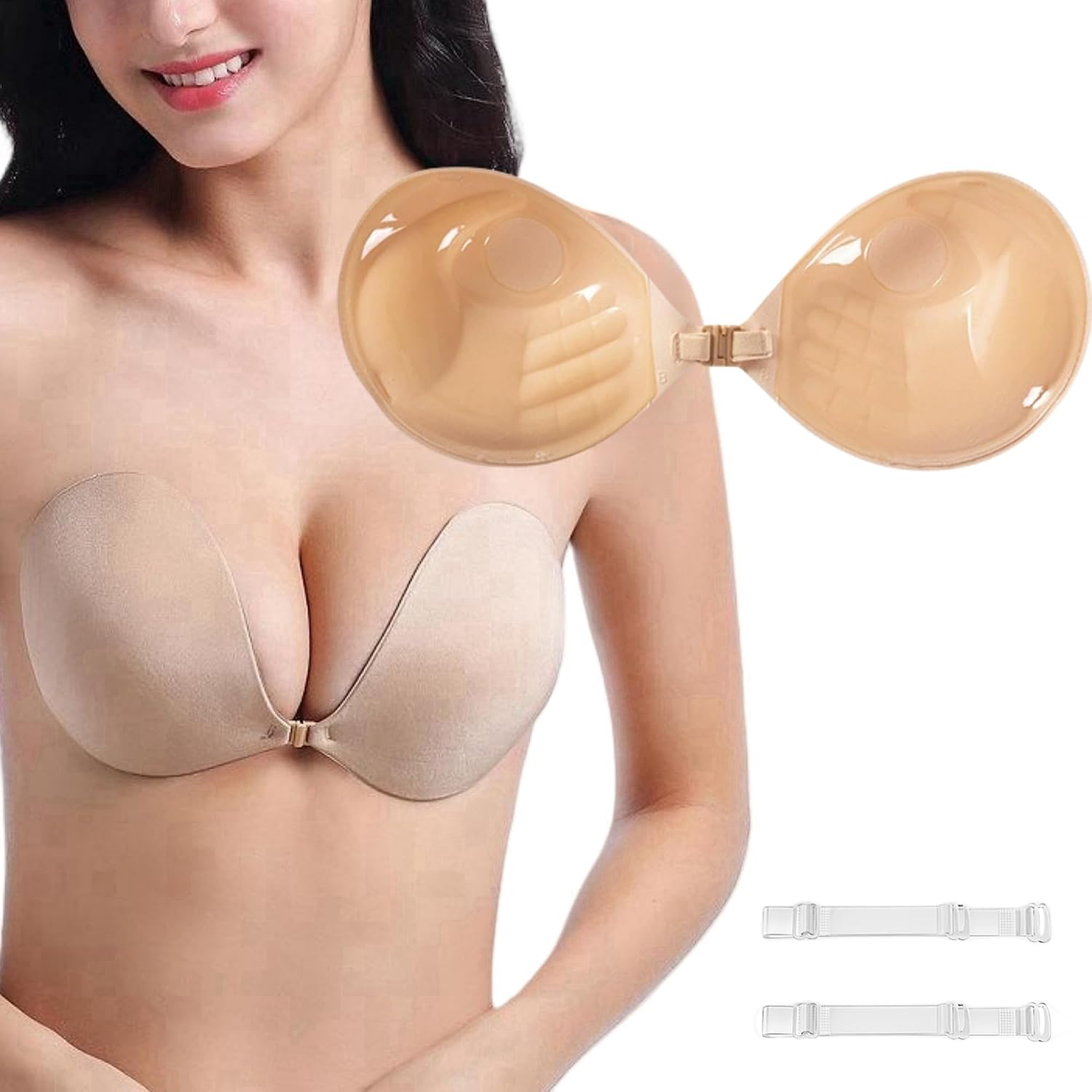 Nimiah Thick Padded Strapless Adhesive Push-Up Bra