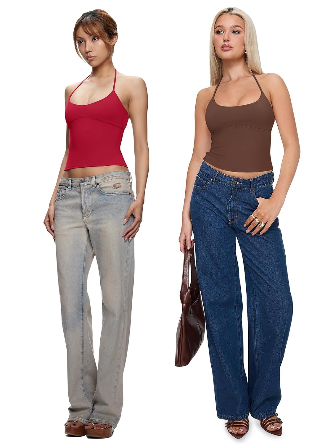 REORIA Women's Halter Backless Crop Top — image 4