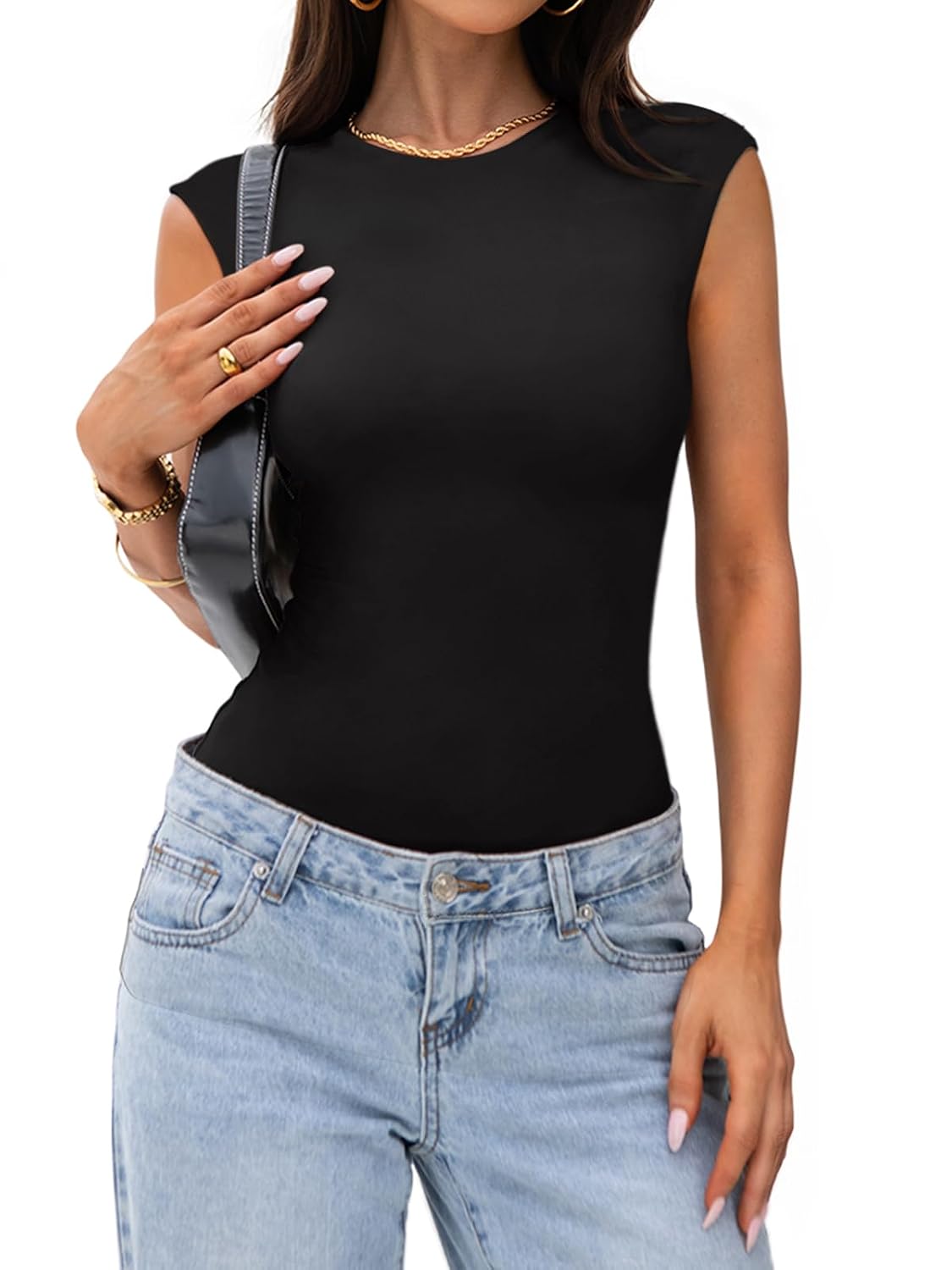 PINKMSTYLE Women's Double Lined Tank Bodysuit — image 4