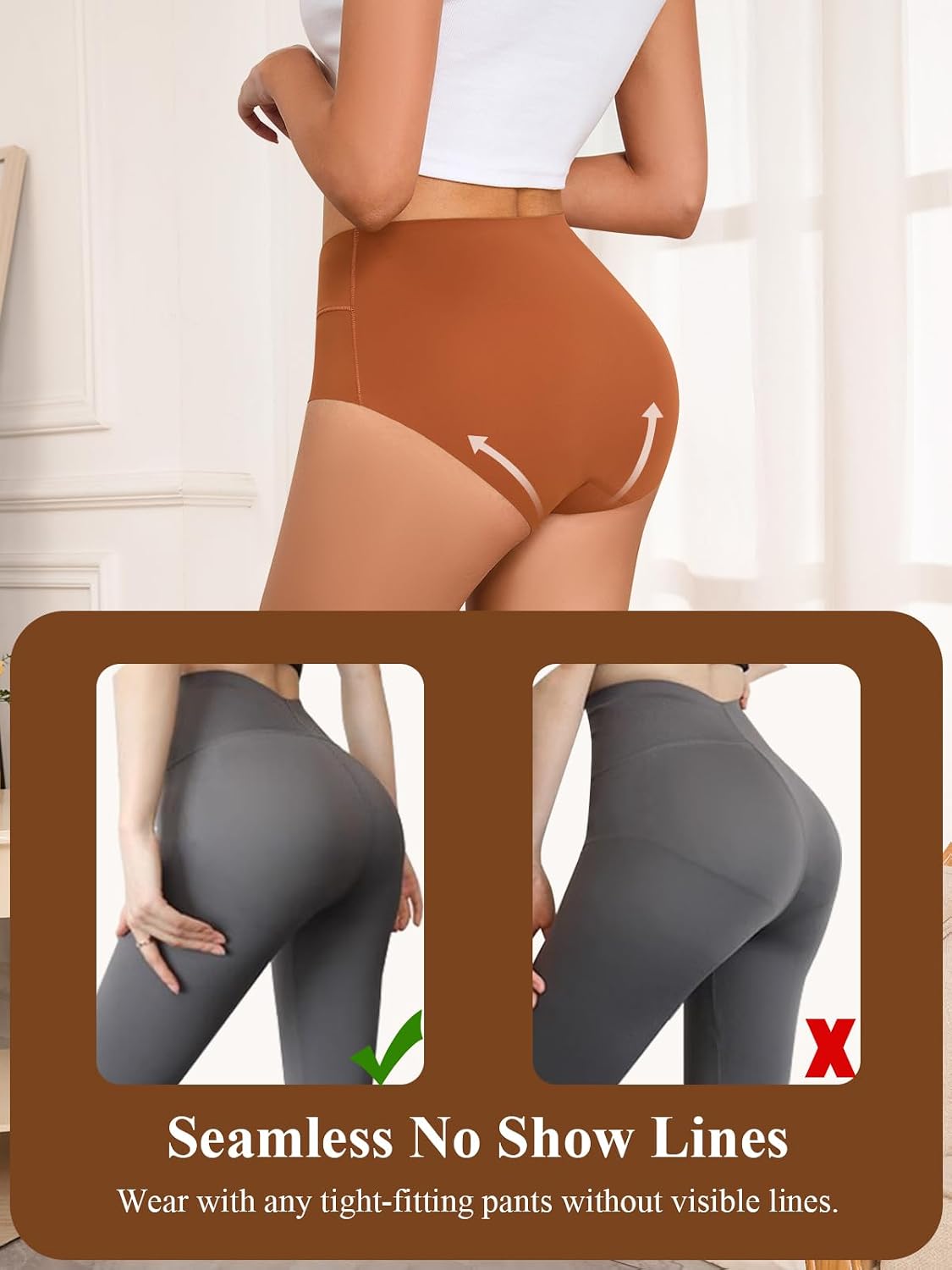 HOHOCHIN Seamless High Waisted Panties 4-Pack — image 5