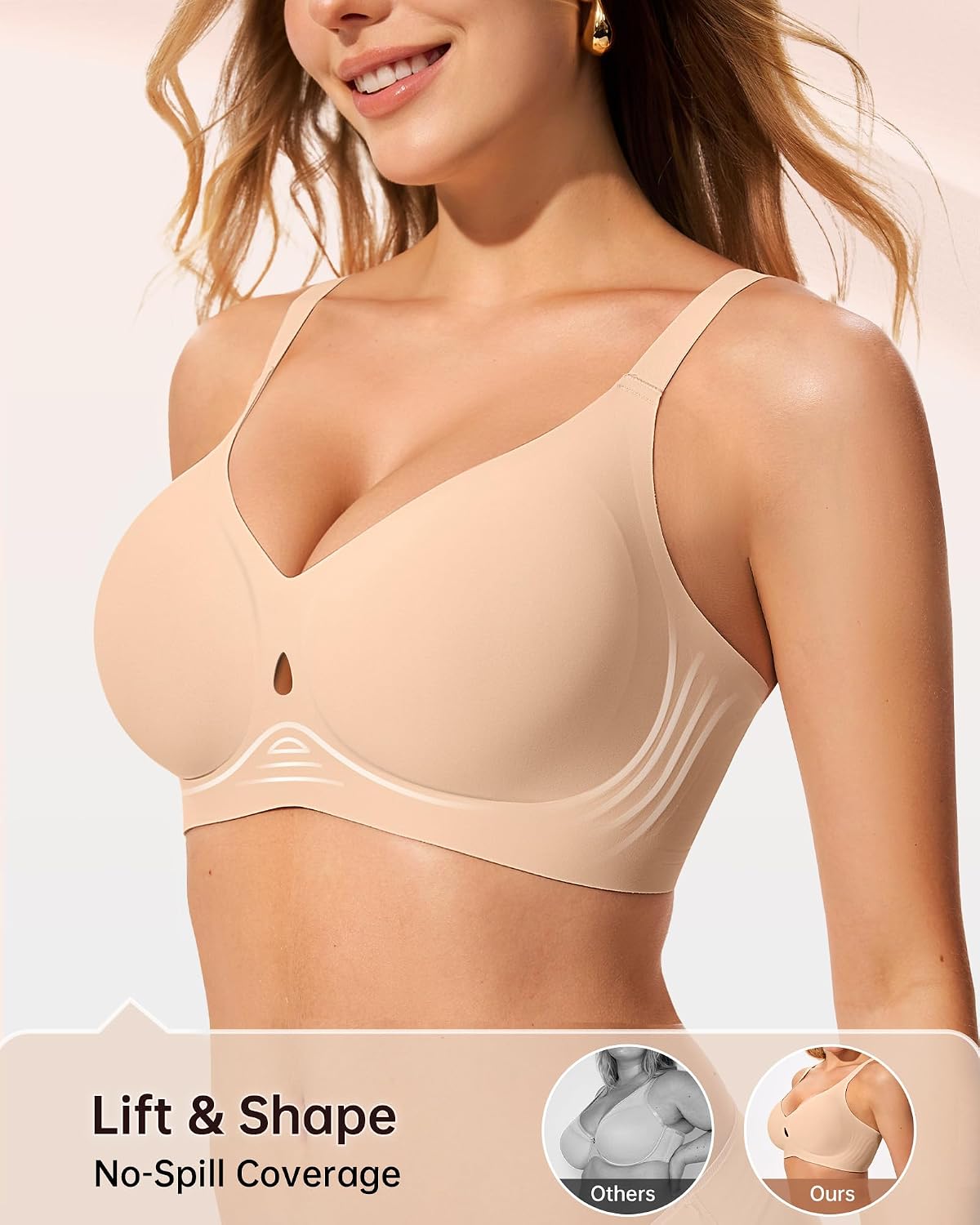 LetsJoli Jelly Wireless Water Drop Bra for Women — image 3