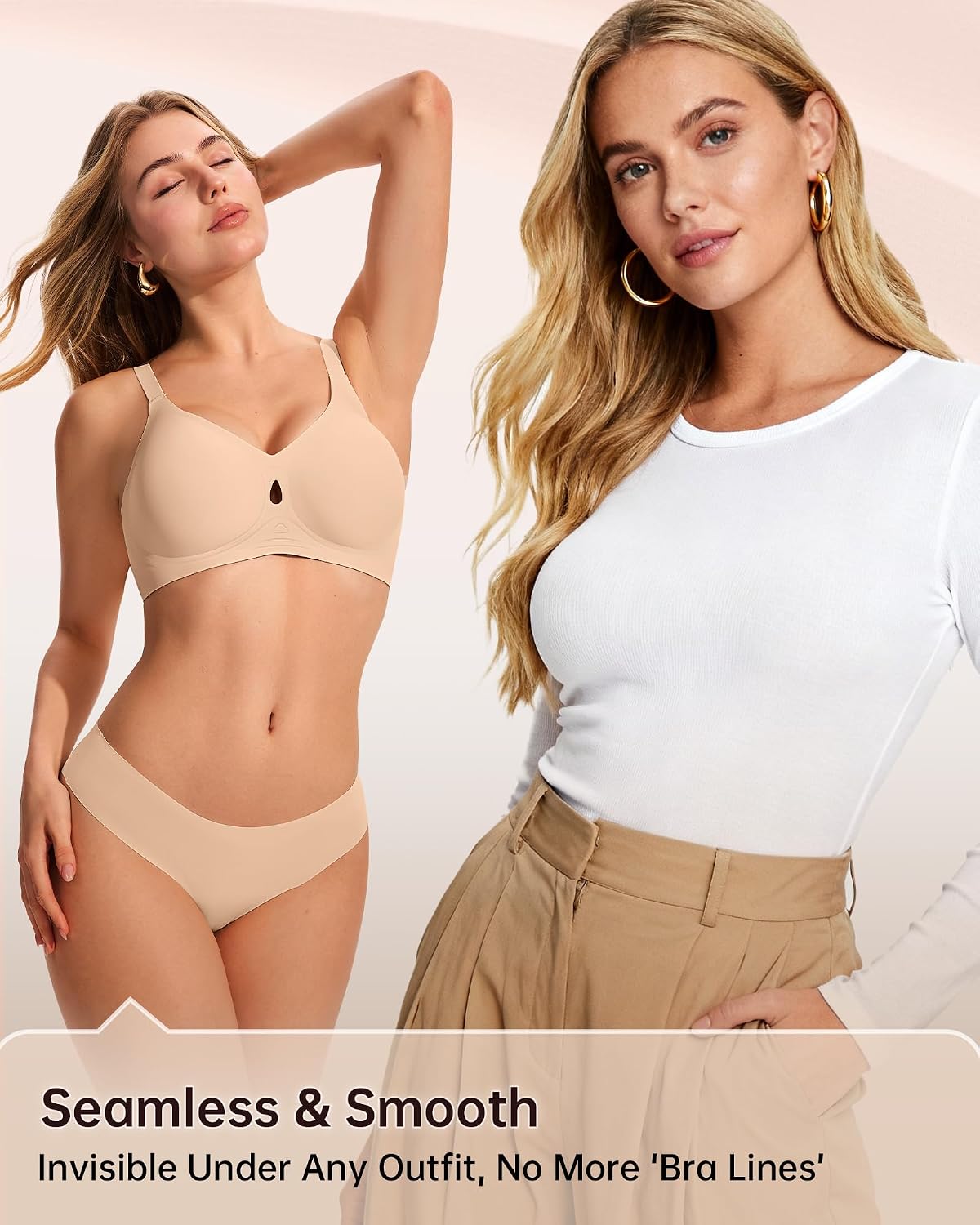LetsJoli Jelly Wireless Water Drop Bra for Women — image 5