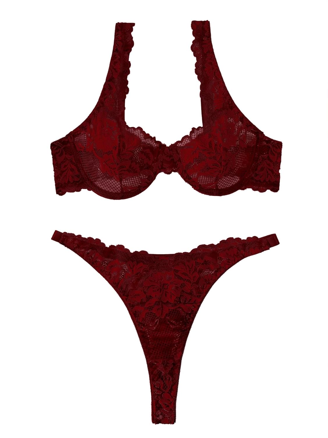Lilosy Lace Push Up Bra and Thong Set — image 4
