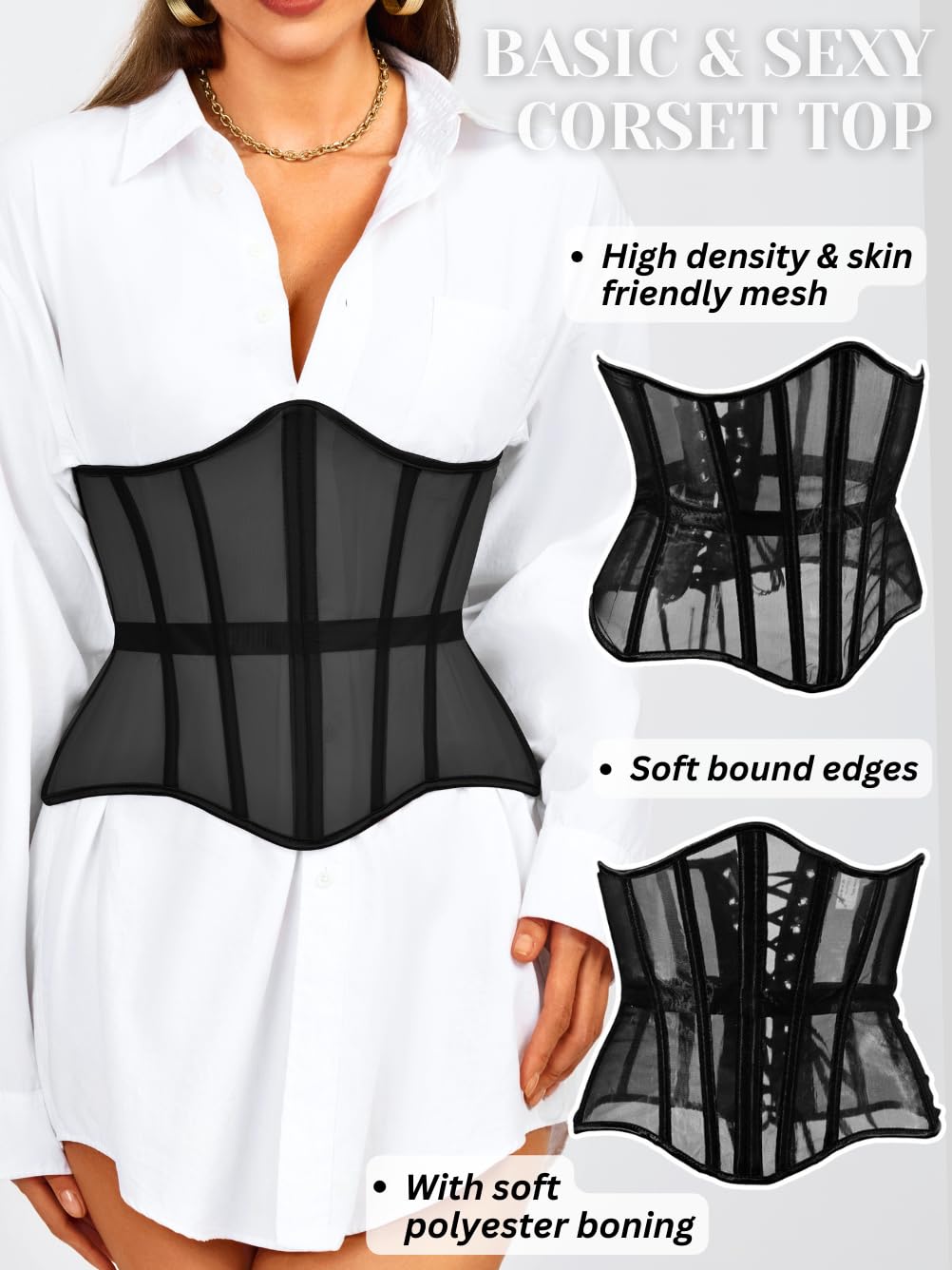 ChiaoLezhee Mesh Underbust Corset Belt — image 2