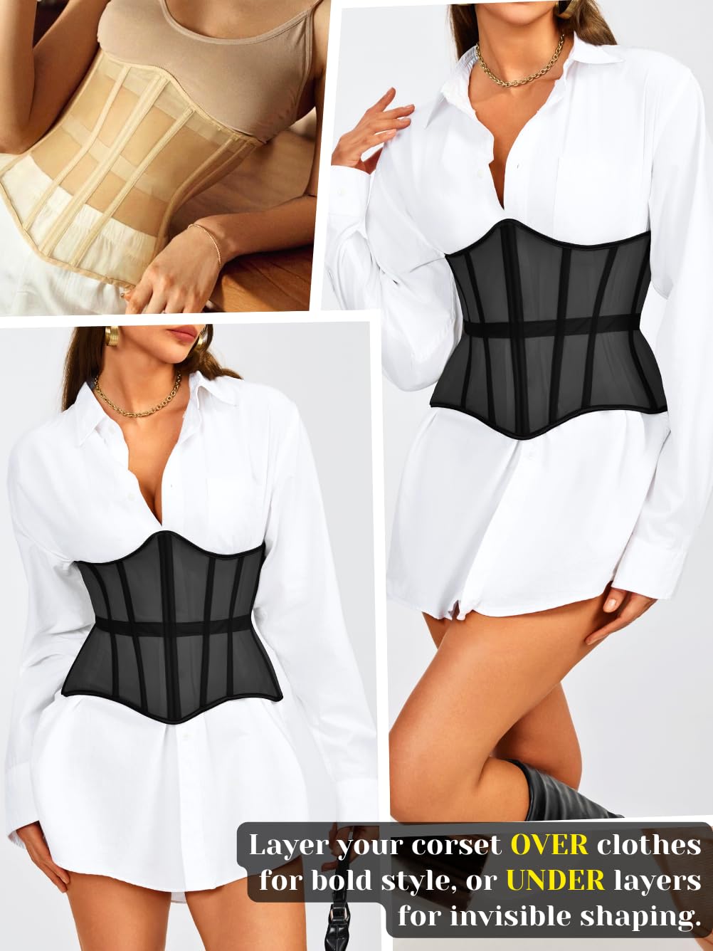 ChiaoLezhee Mesh Underbust Corset Belt — image 4