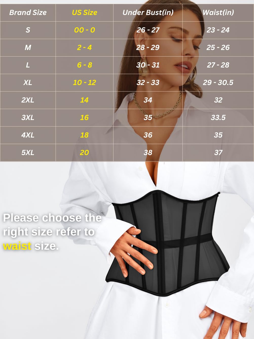 ChiaoLezhee Mesh Underbust Corset Belt — image 6