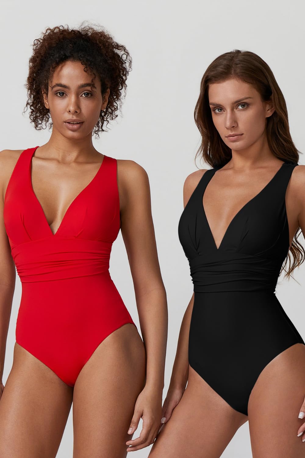 QINSEN V Neck Cross Back Monokini — image 3