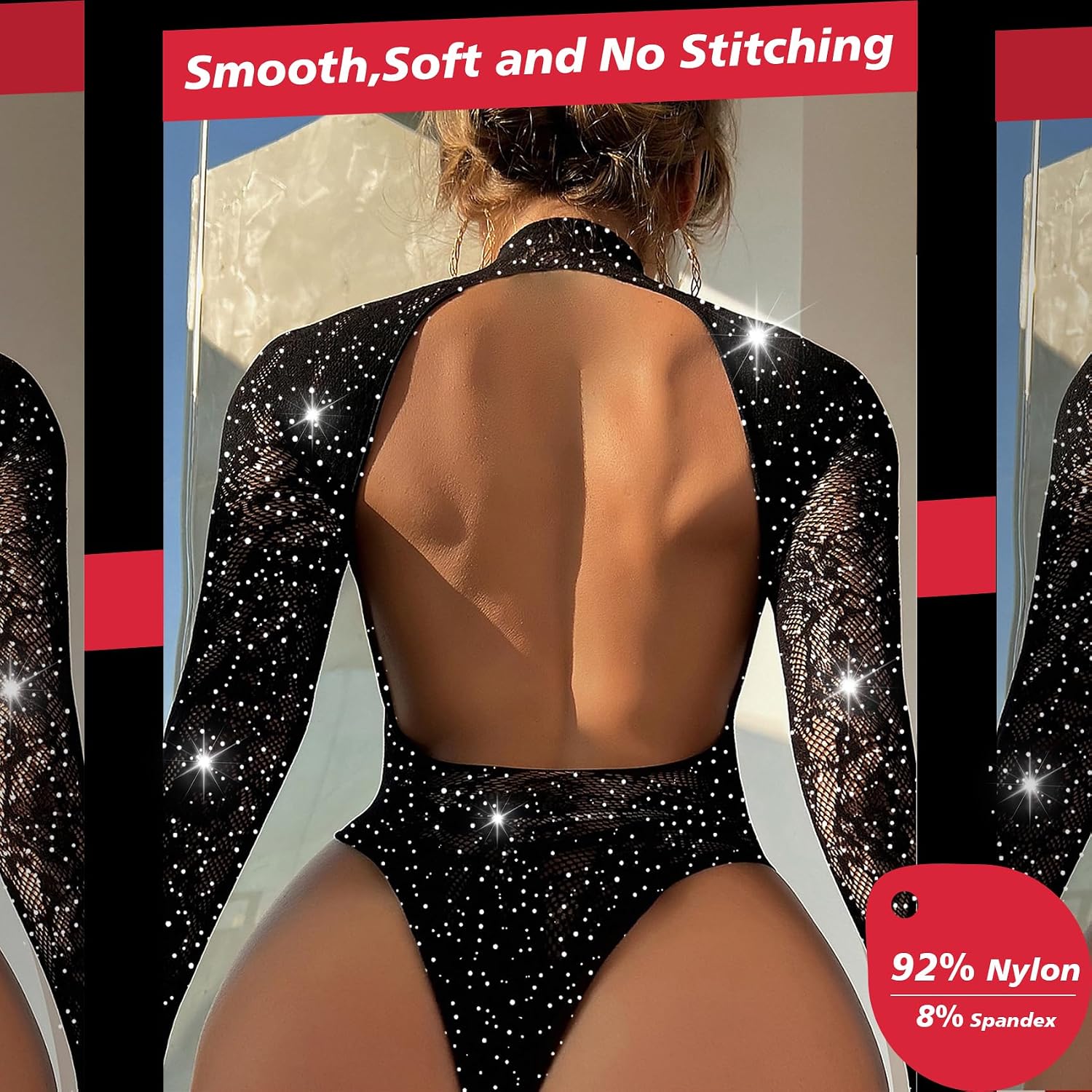 Famstar Women's Fishnet Lingerie Bodysuit Set — image 5