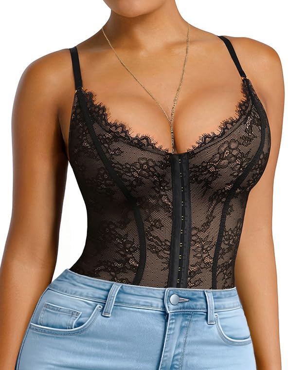 SHAPELLX Lace Tummy Control Bodysuit — image 3