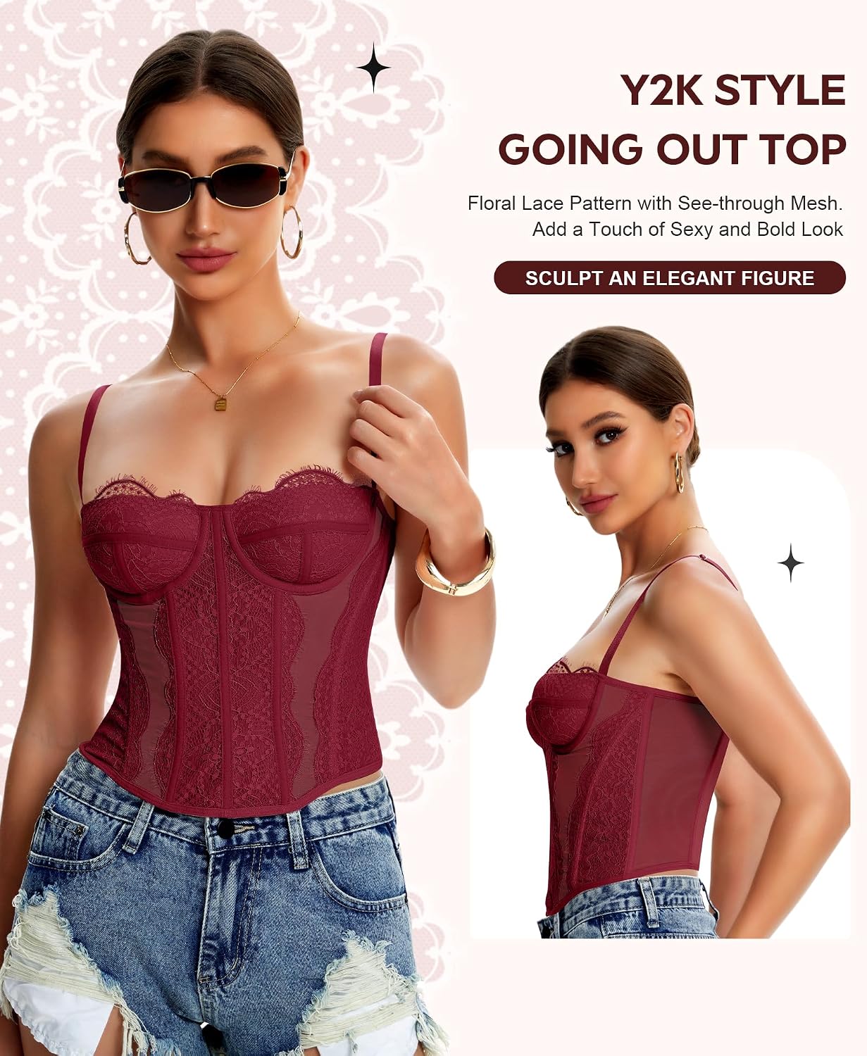 Werkiss Lace Corset Bustier for Women — image 5