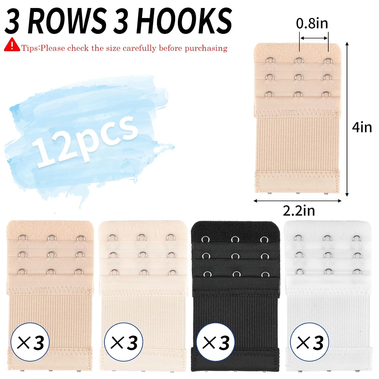 PEASUG 3 Hook Bra Extender Strap — image 2