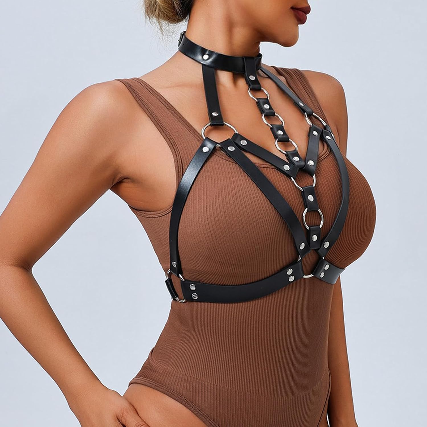 Punk Leather Body Harness Belt for Women — image 4