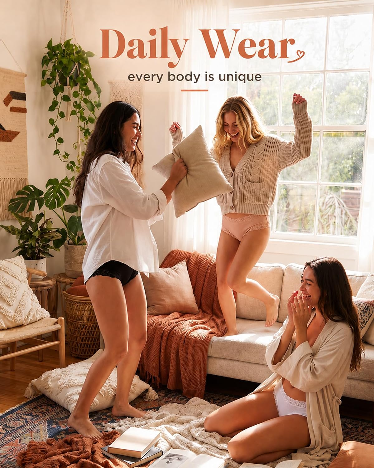 ALL OF SHE Women's Cheeky Lace Bikini Panties Pack — image 2