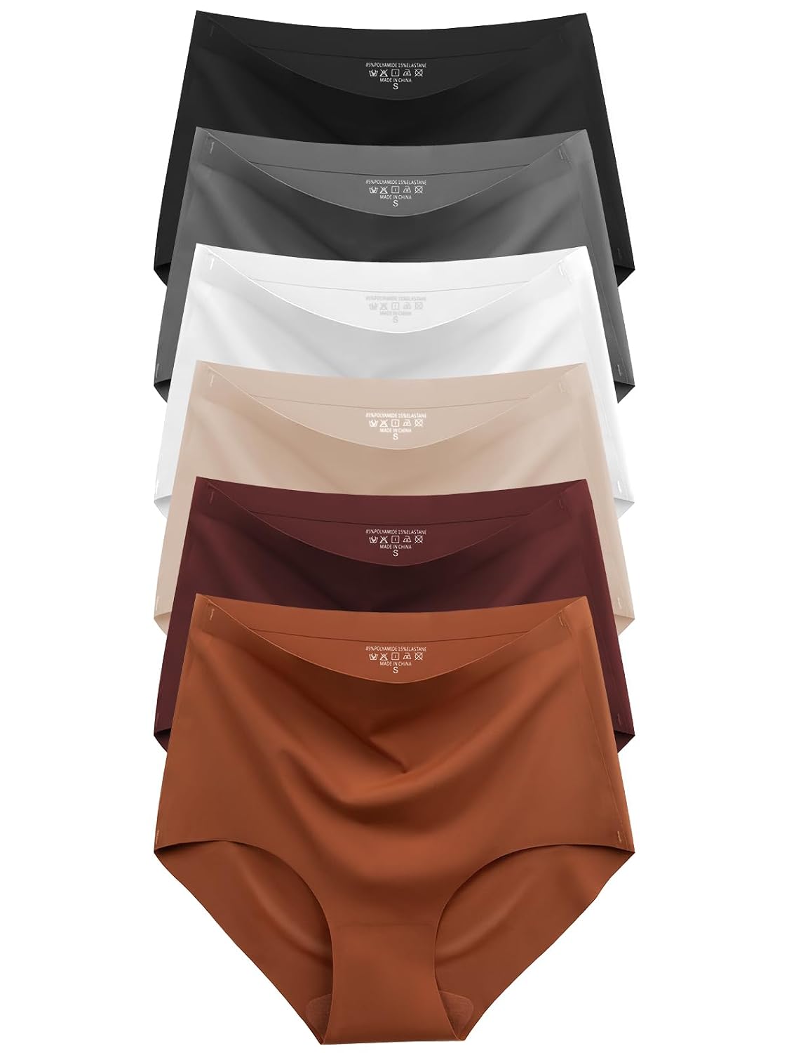 Cuweni Seamless High Waisted Briefs 6 Pack