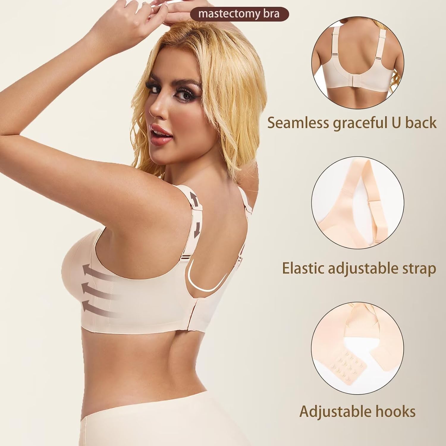 LIUCHXILI Seamless Mastectomy Bra Pocket Bra — image 3