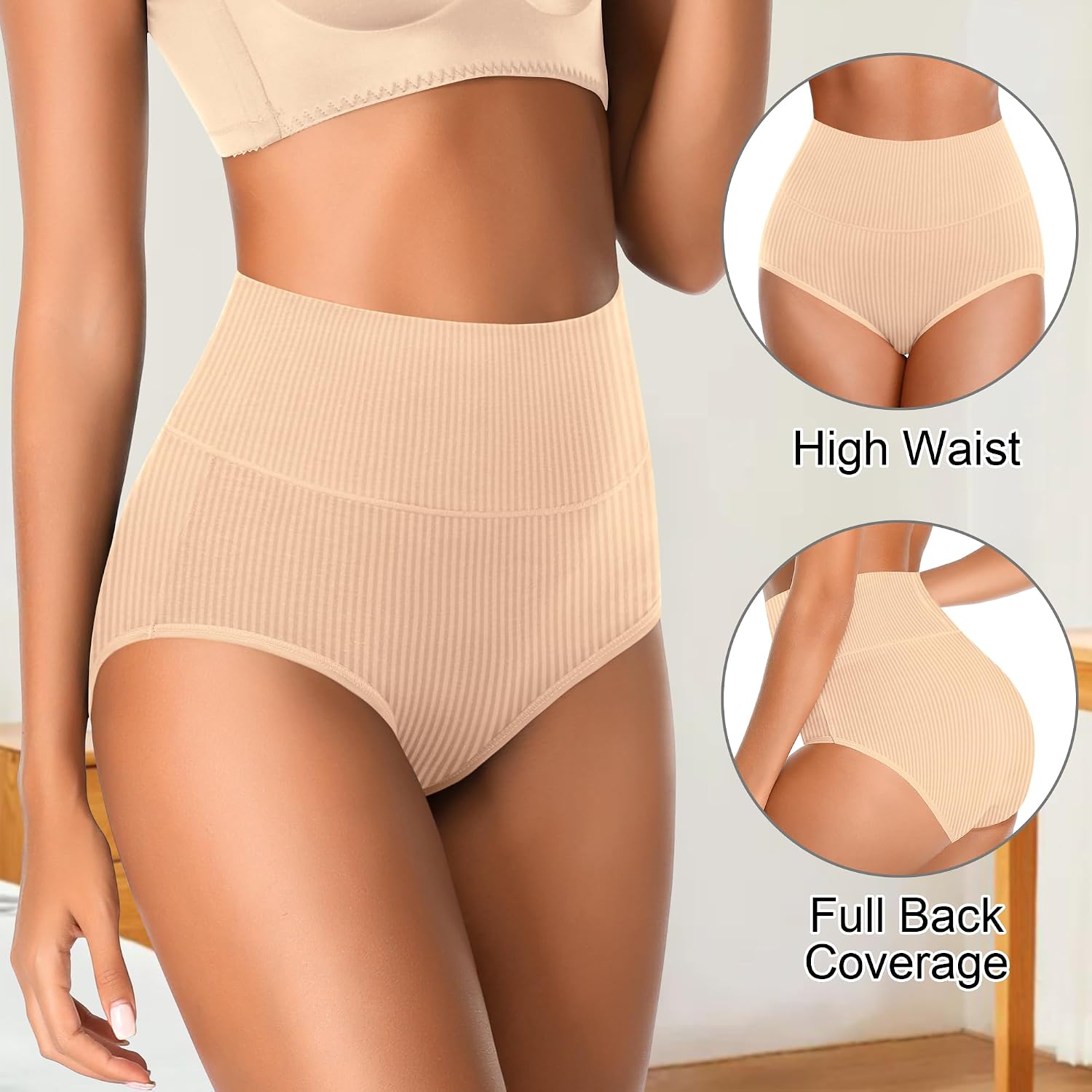 Asbestt Women's High Waisted Cotton Briefs — image 2