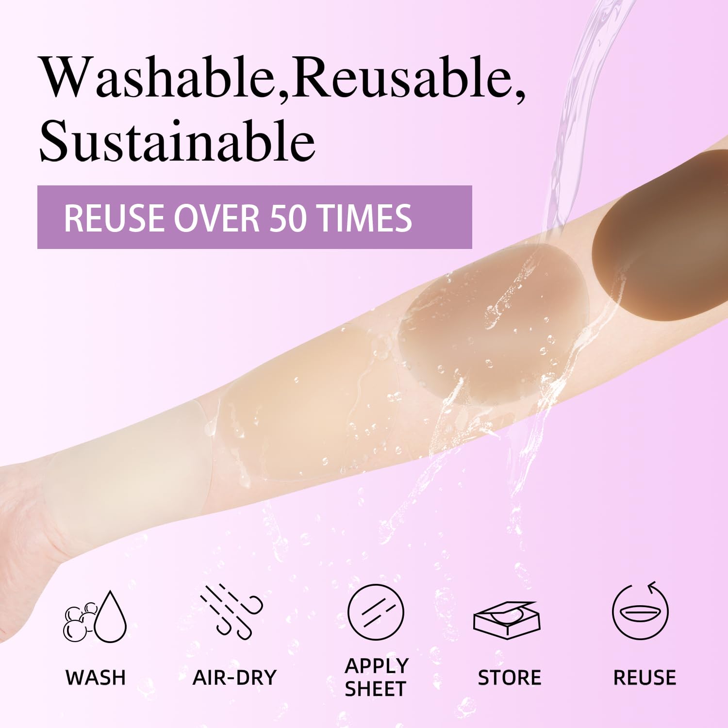 Herlight Reusable Seamless No-Show Silicone Nipple Covers — image 3