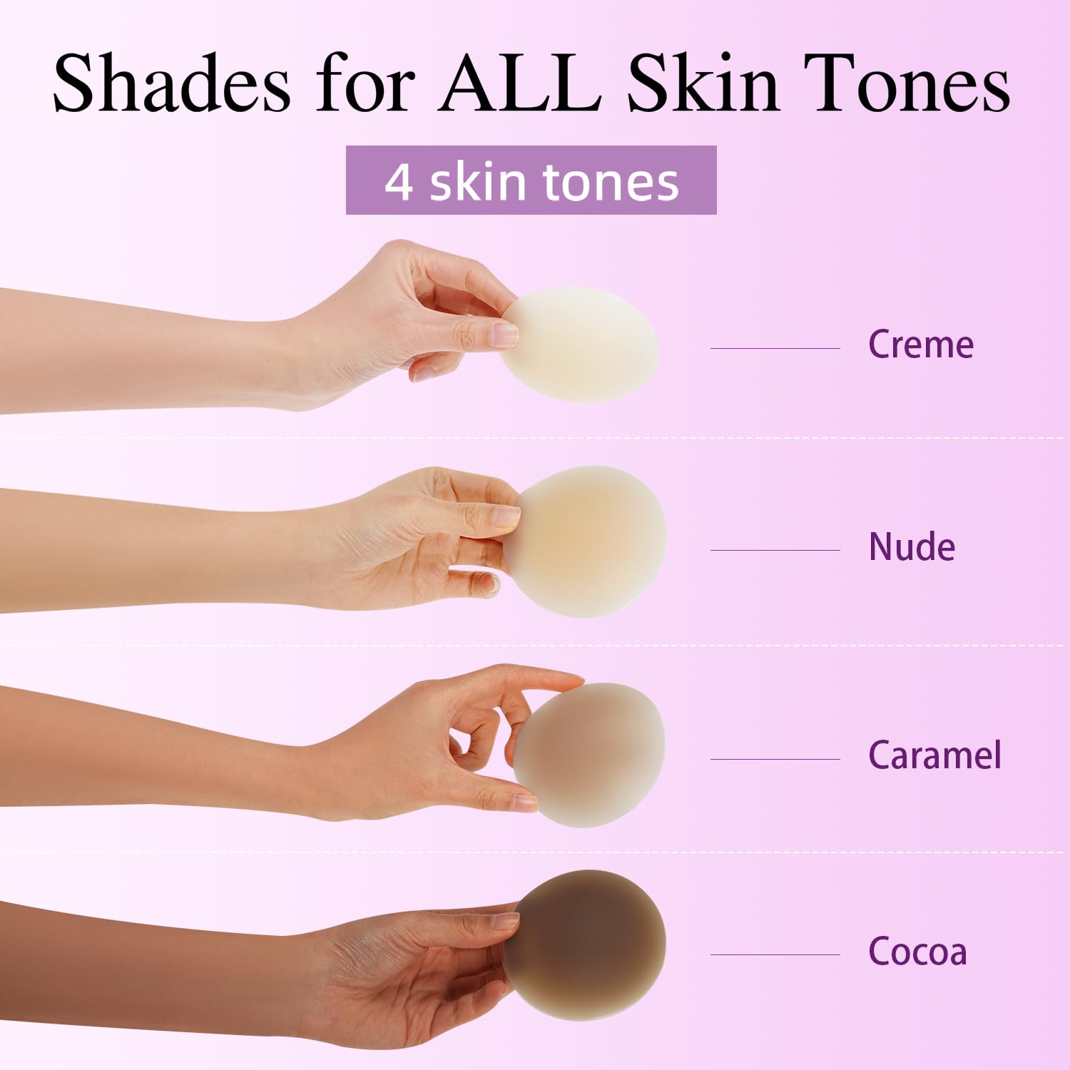 Herlight Reusable Seamless No-Show Silicone Nipple Covers — image 5