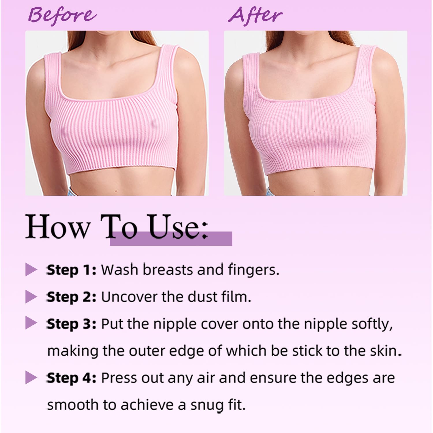 Herlight Reusable Seamless No-Show Silicone Nipple Covers — image 6