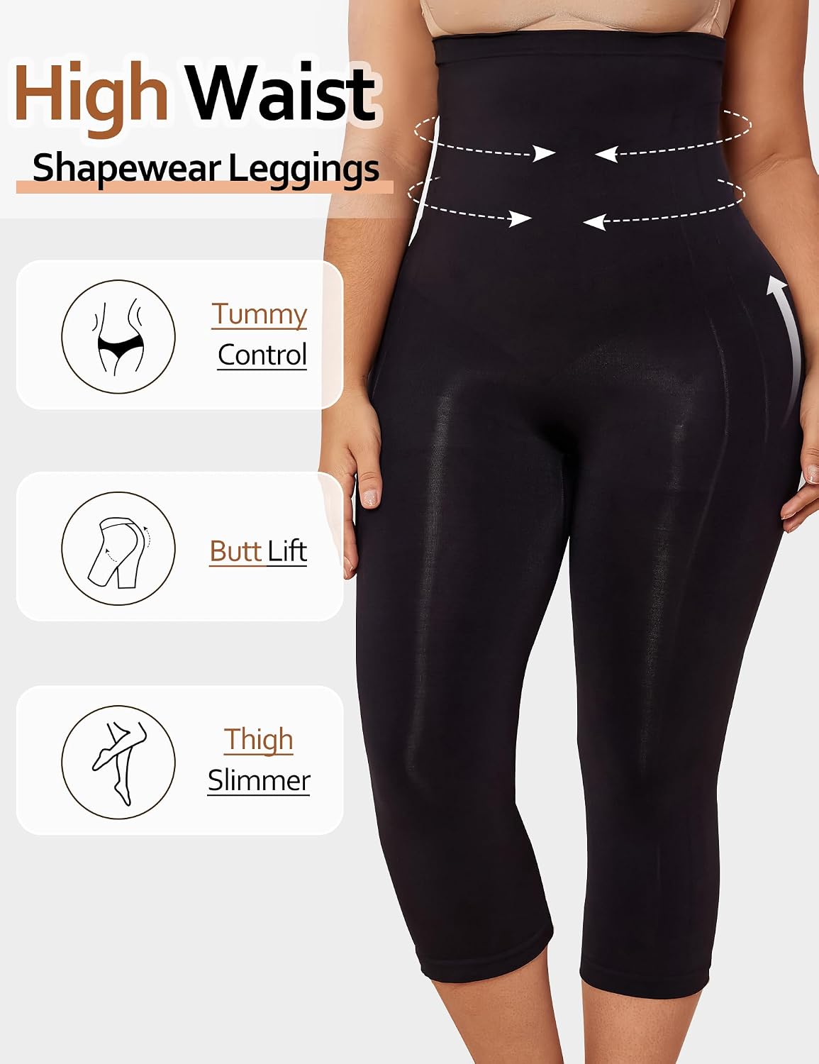 High Waisted Tummy Control Shapewear Leggings — image 4