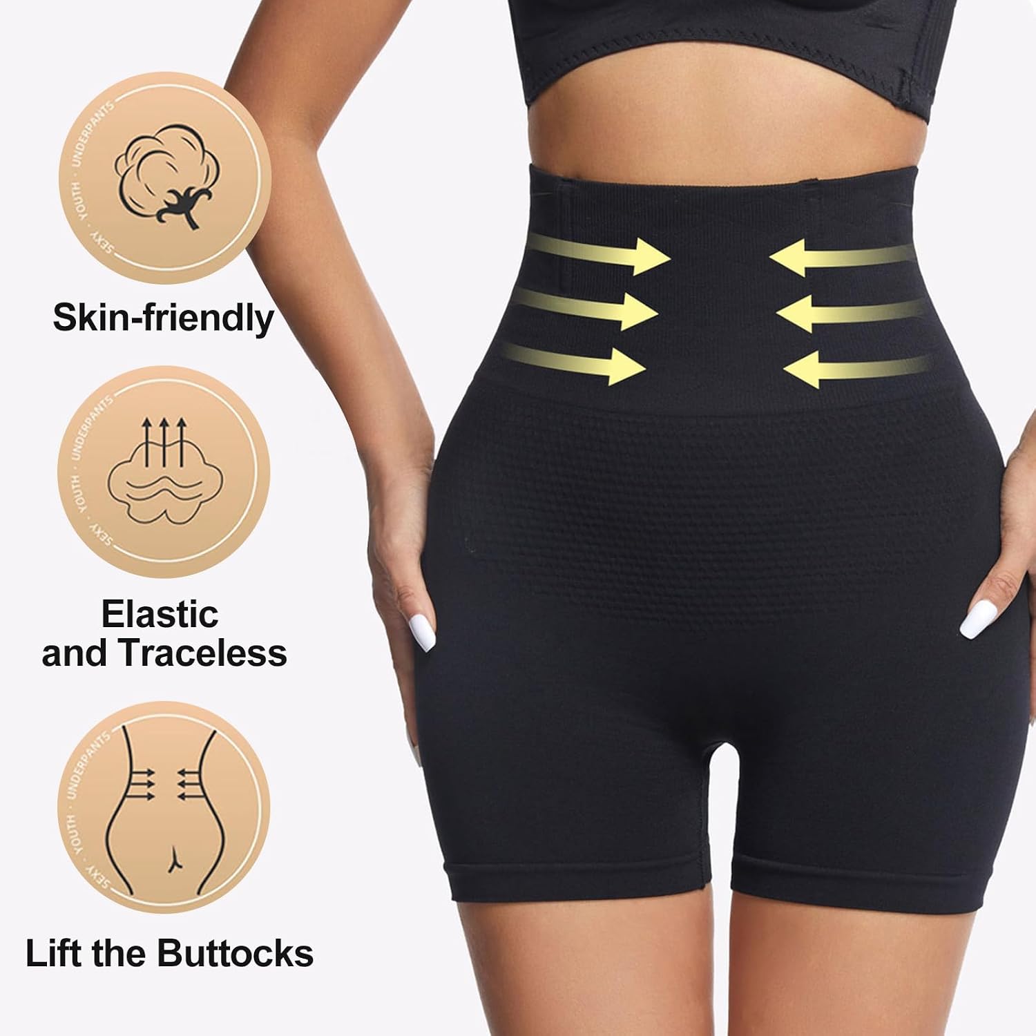MOWOC High Waist Butt Lifting Shapewear Shorts — image 3