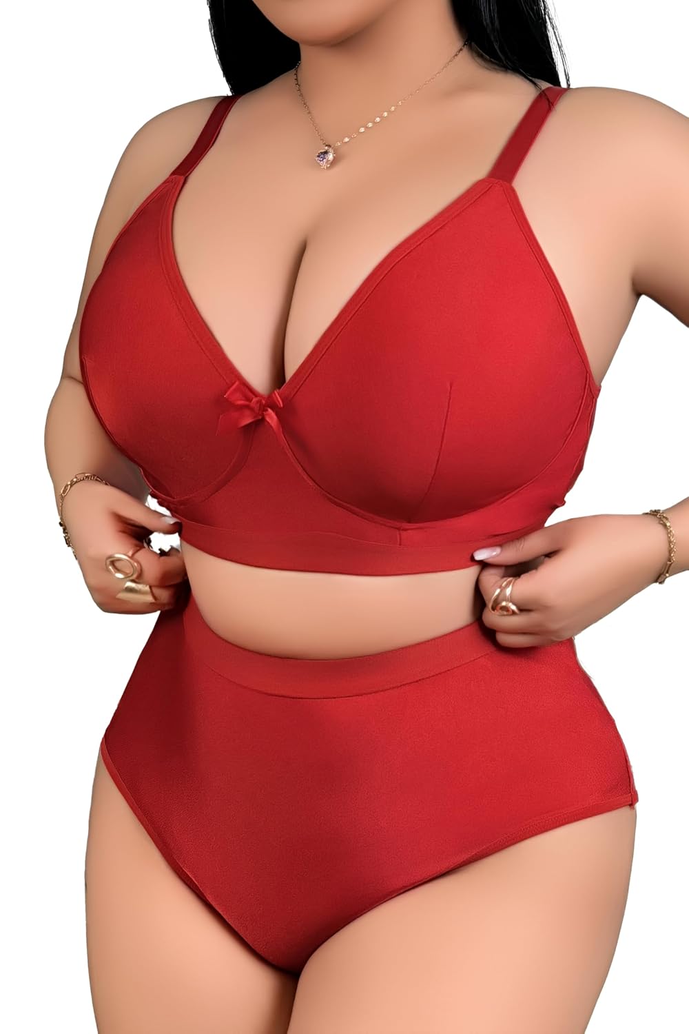 SecWpnConfy Plus Size Sheer Lingerie Set — image 2