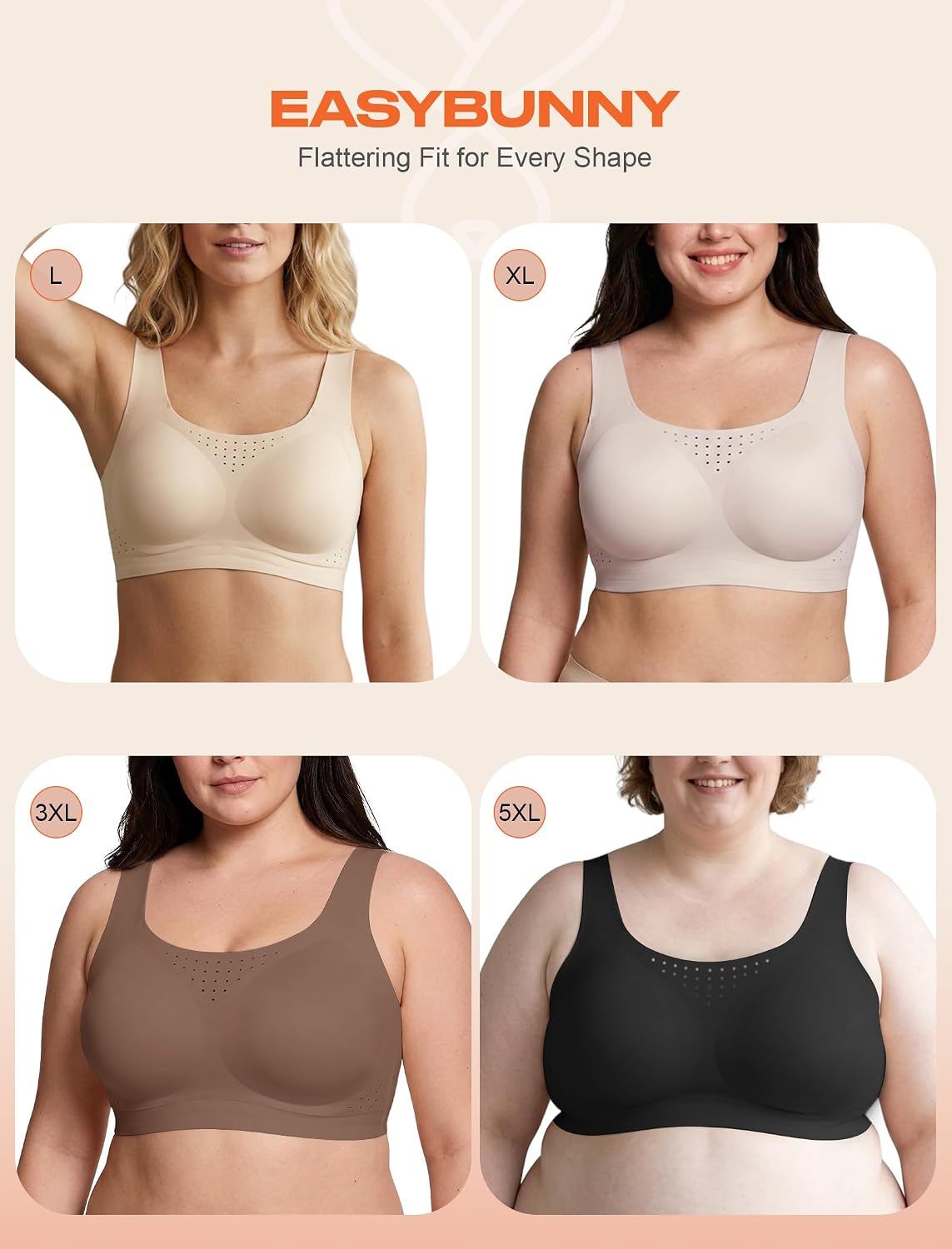 Easybunny Wireless Minimizer Bra for Women — image 6