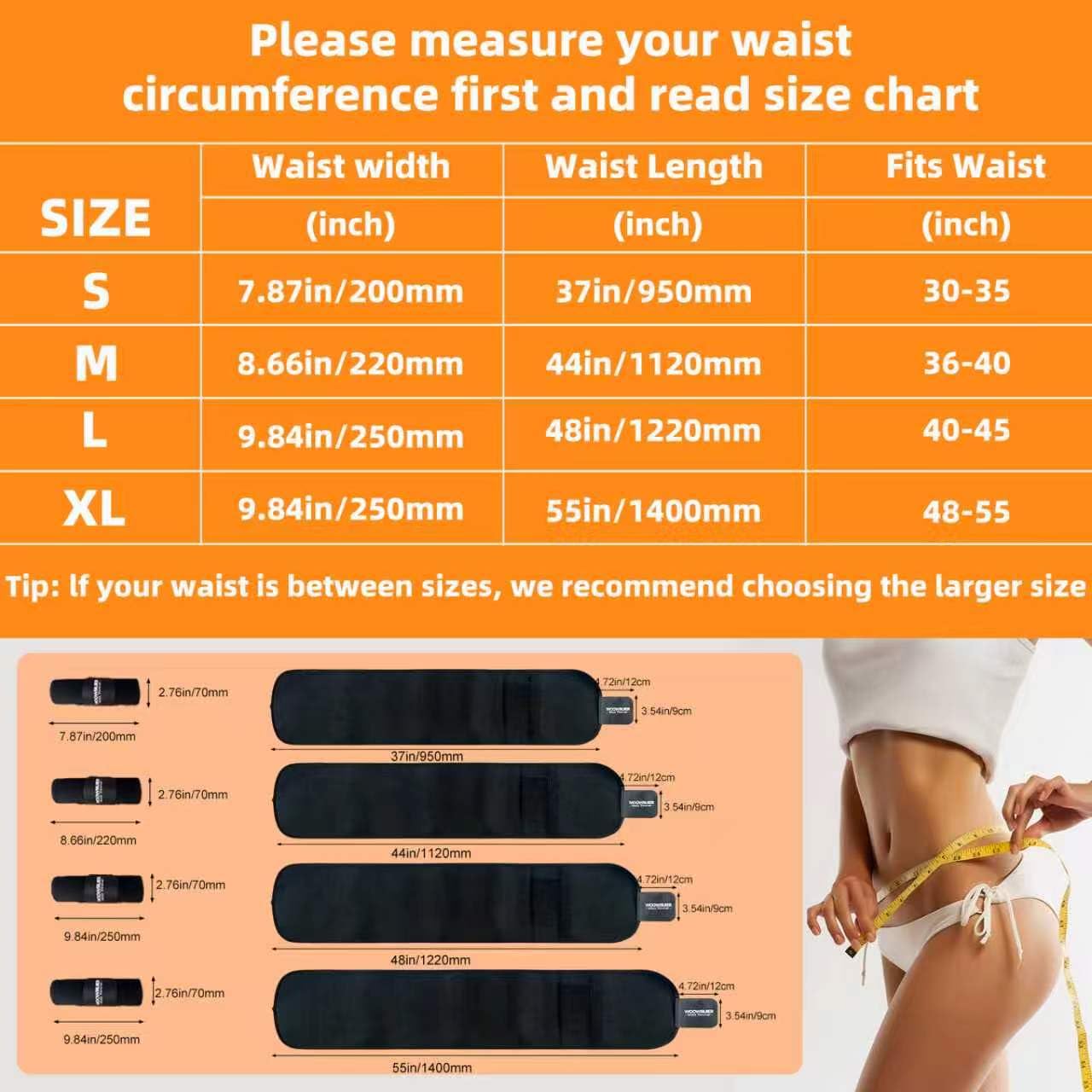Woowruier Sweat Waist Trainer Belt for Women — image 2