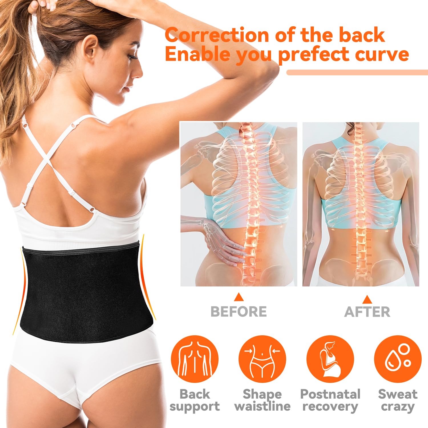 Woowruier Sweat Waist Trainer Belt for Women — image 5