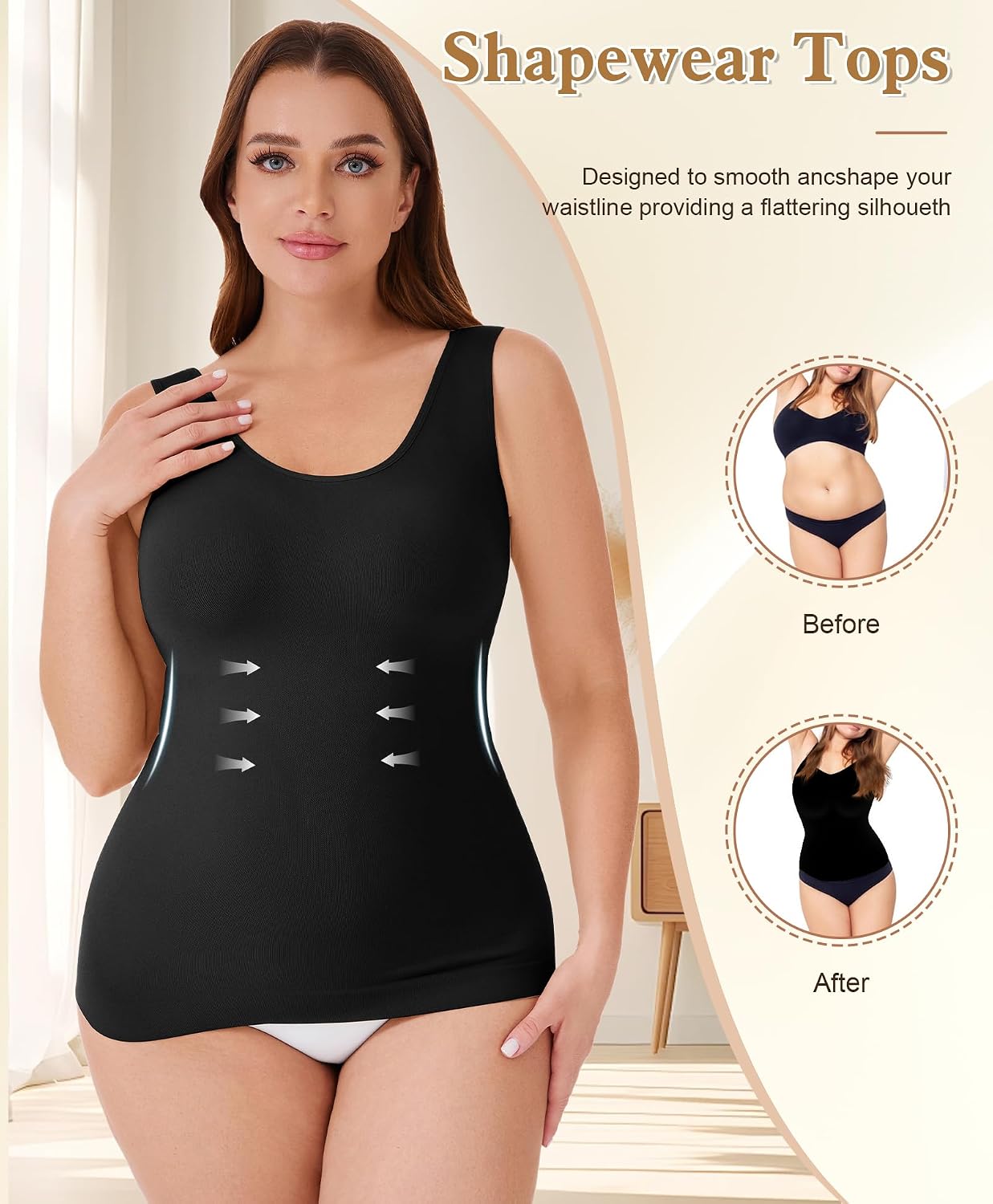 VELISDE Women's Plus Size Shapewear Tank Top — image 3