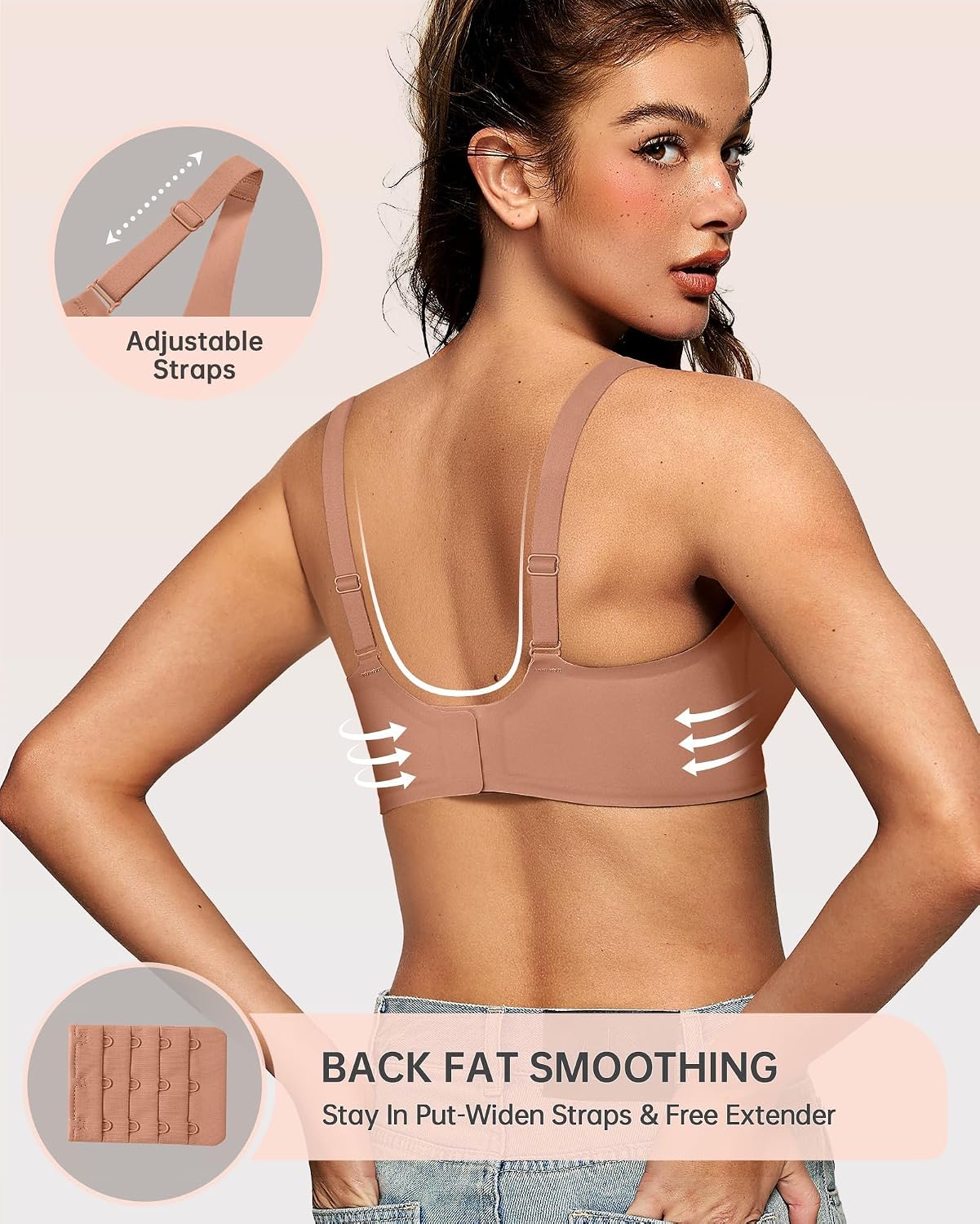 OEAK Women's Wireless Deep V Bralette — image 3