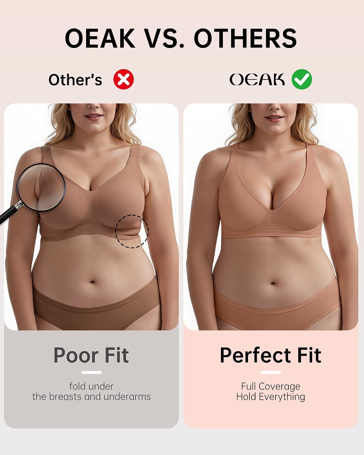 OEAK Women's Wireless Deep V Bralette — image 8