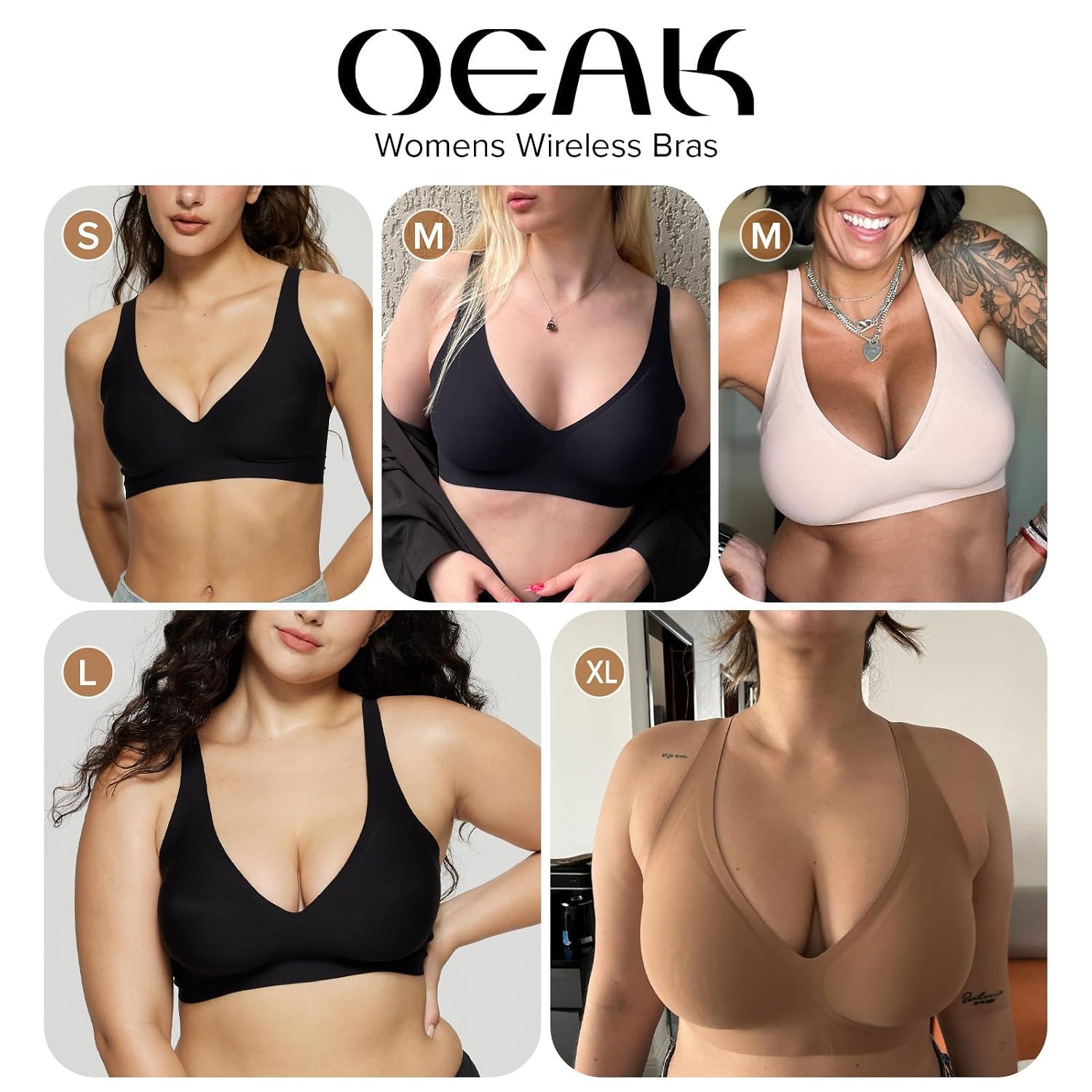 OEAK Women's Wireless Deep V Bralette — image 9