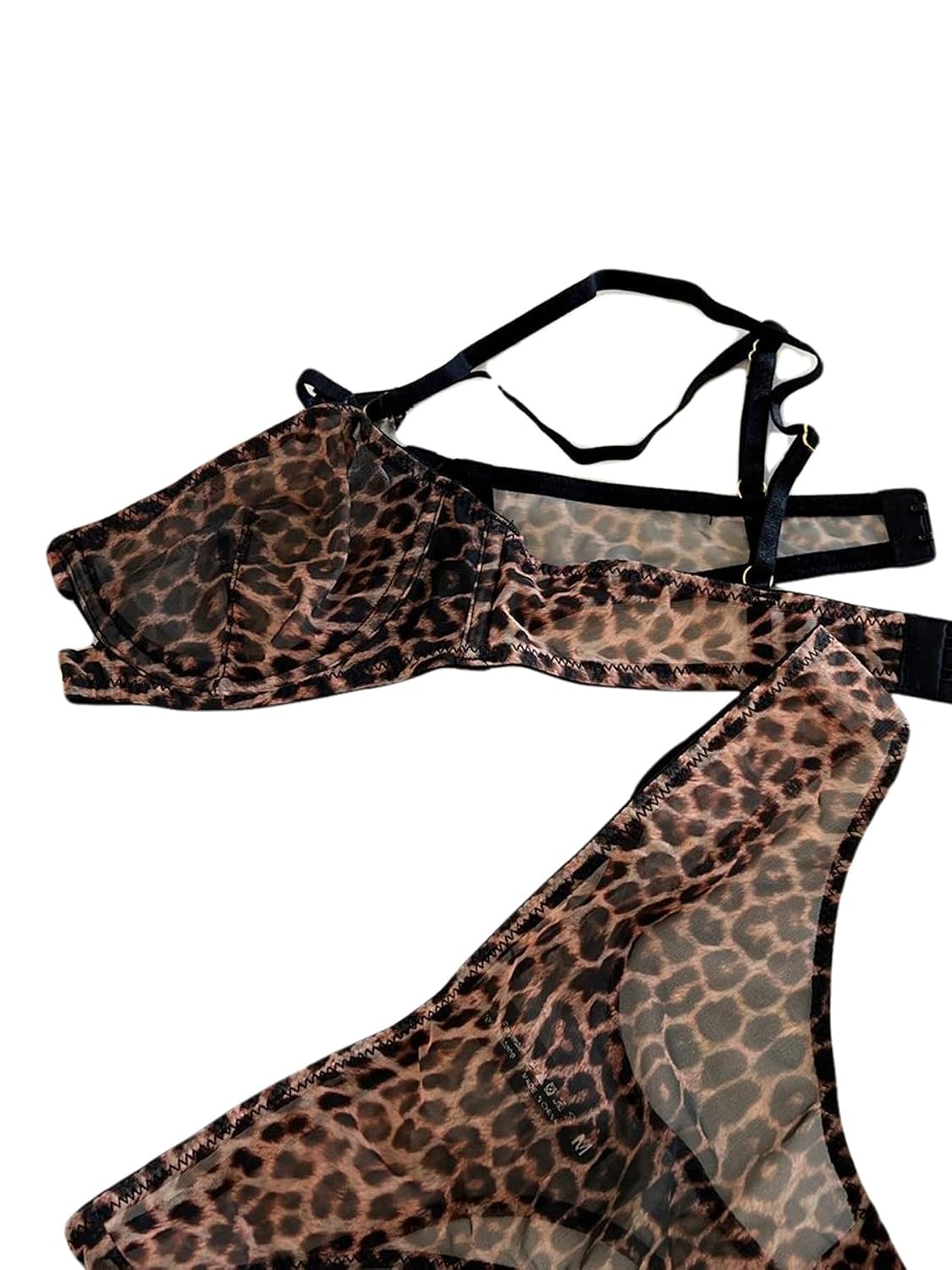 Aimedalis Mesh Leopard Lingerie Set for Women — image 8