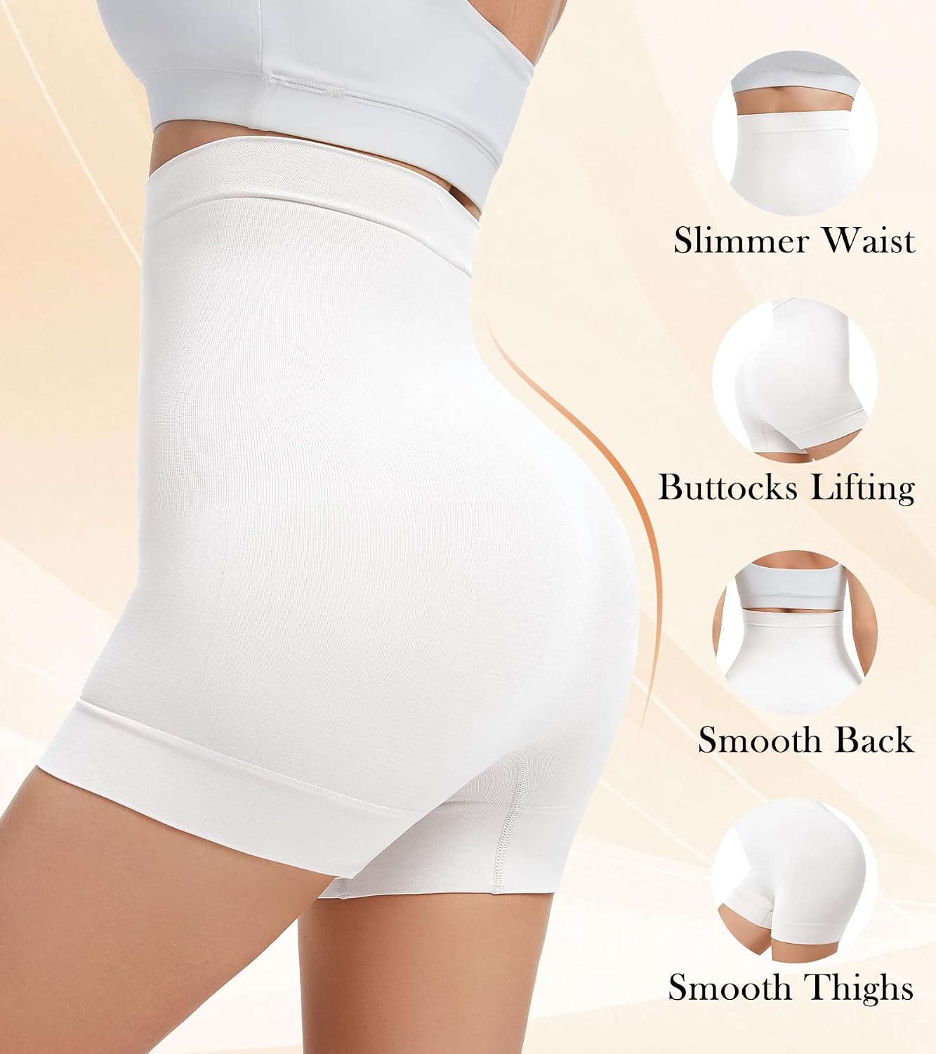 ciksob High Waisted Shapewear Shorts for Women — image 2