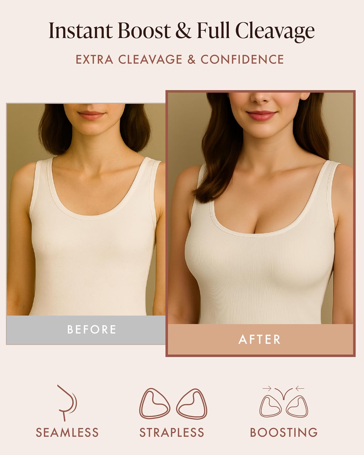Bare Babe Sticky Push Up Bra Inserts — image 3