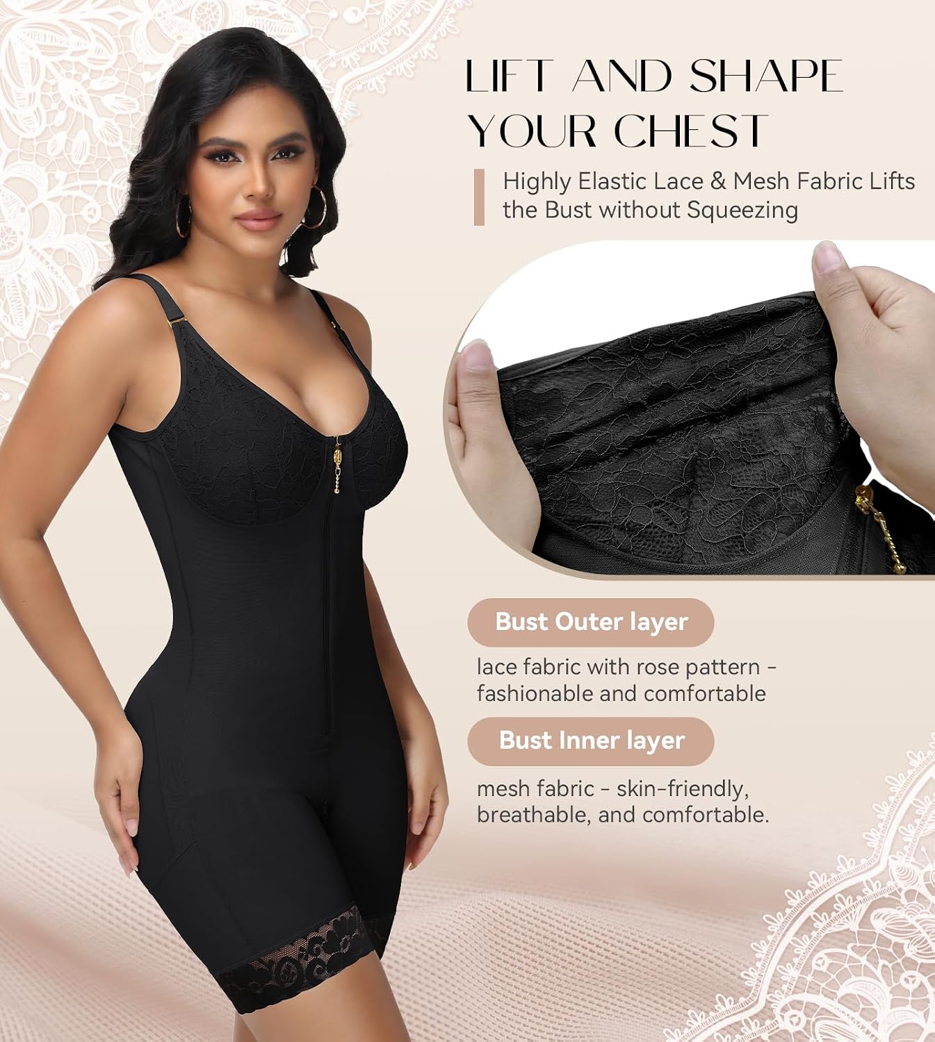 SHAPSHE Tummy Control Body Shaper with Bra — image 5