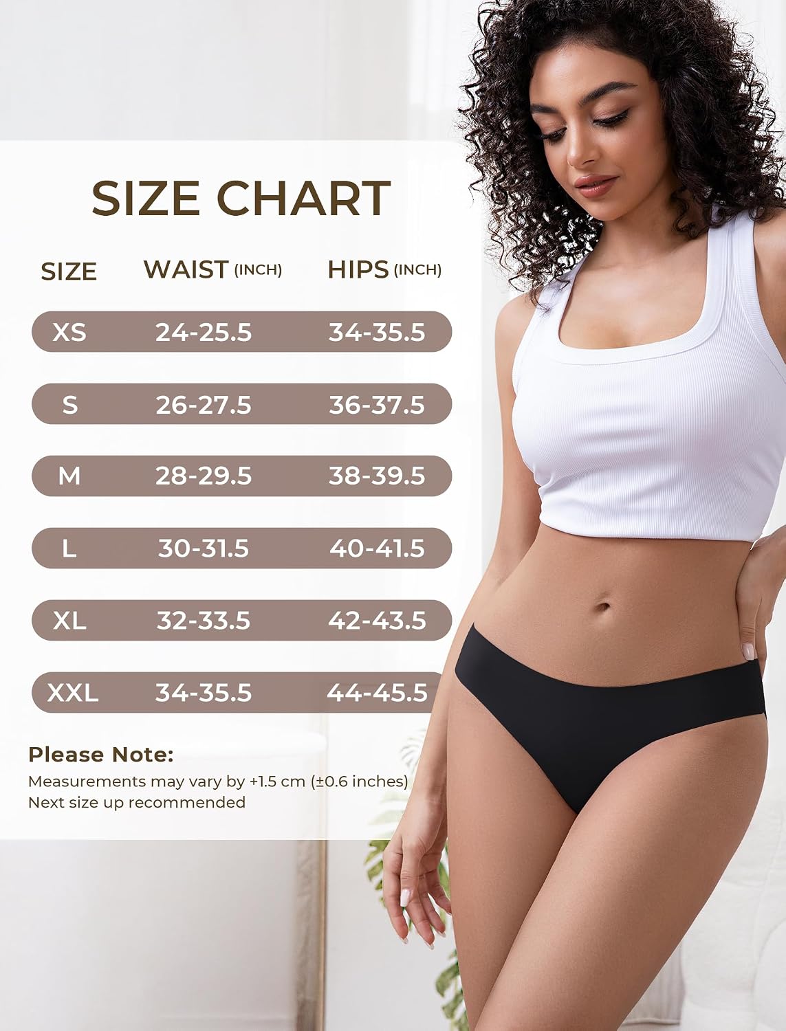 Voenxe Seamless No Show Bikini Panties 5-Pack — image 6