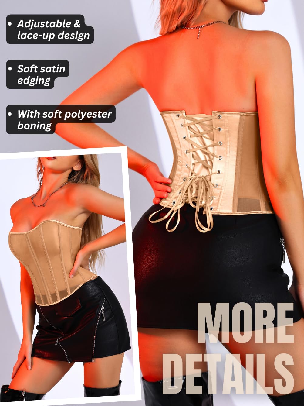 ChiaoLezhee Sheer Mesh Overbust Corset — image 3