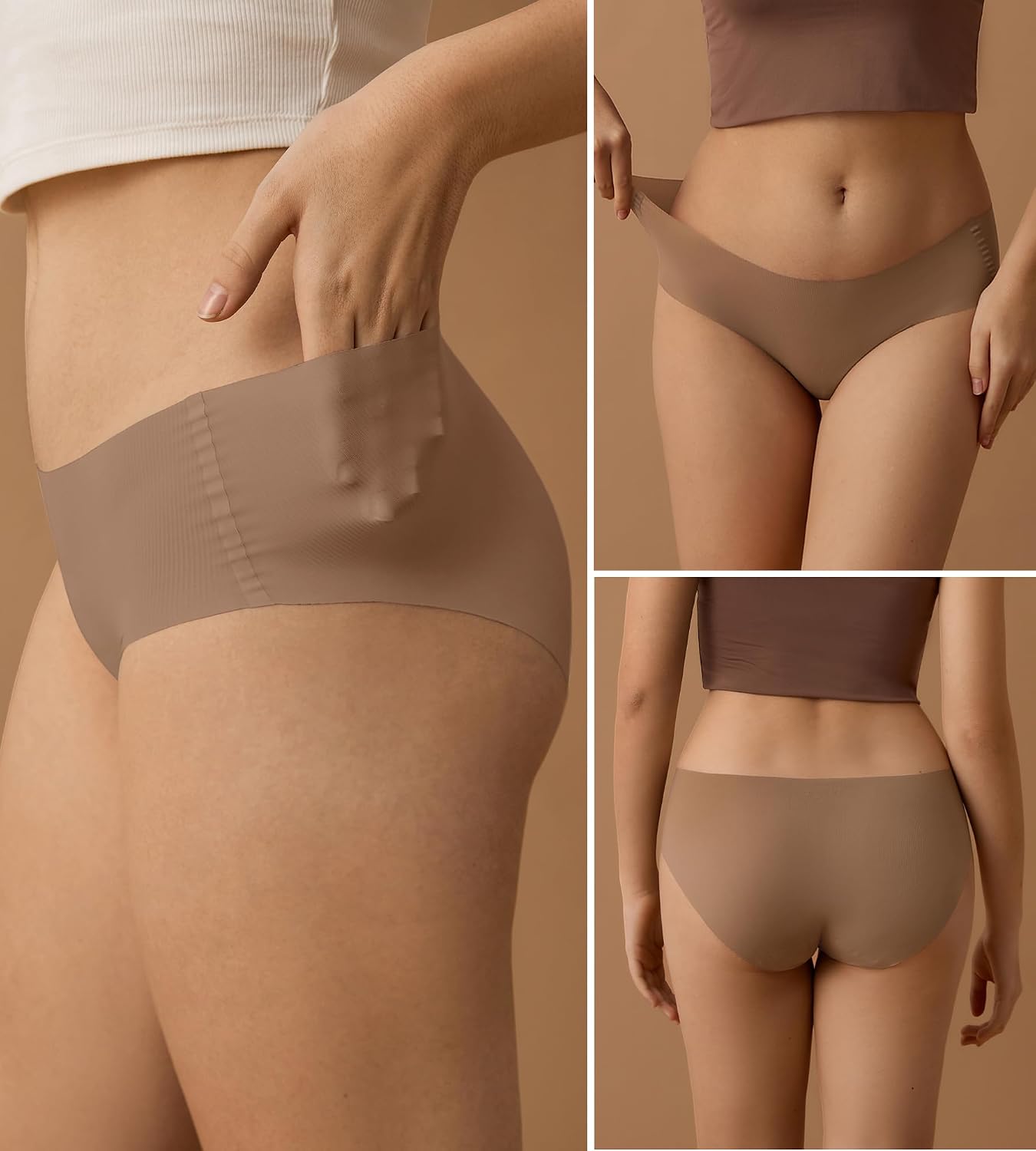 SHARICCA Women's Seamless No Show Hipster Panties 5 Pack — image 4