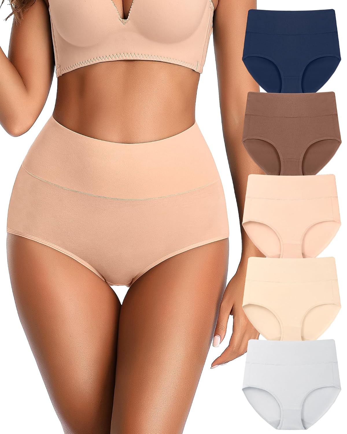 ORLAROY High Waisted Cotton Briefs 5-Pack