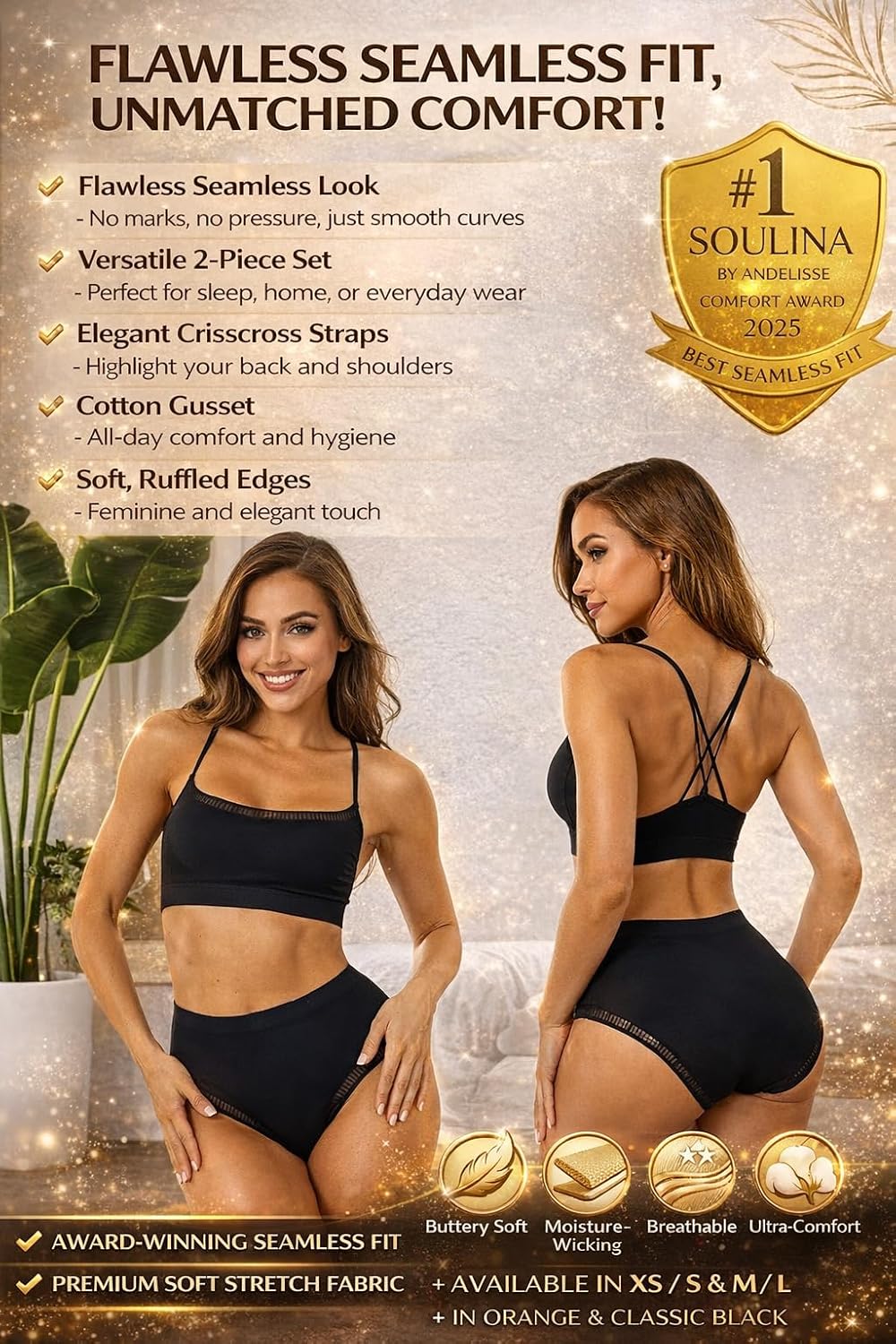 Seamless Bralette and High-Waisted Panty Set — image 5