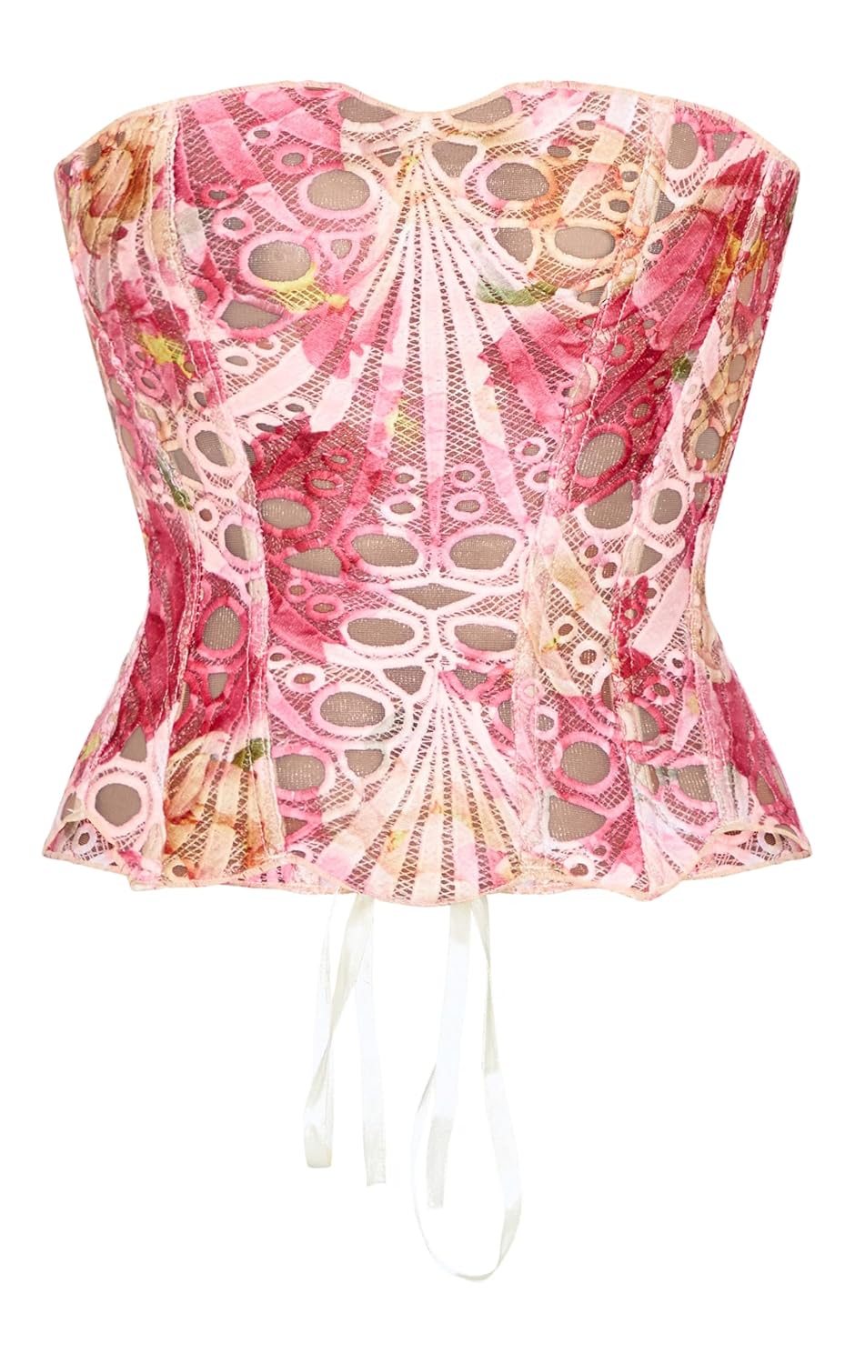 Baynoyia Sheer Floral Lace Corset Bustier — image 7