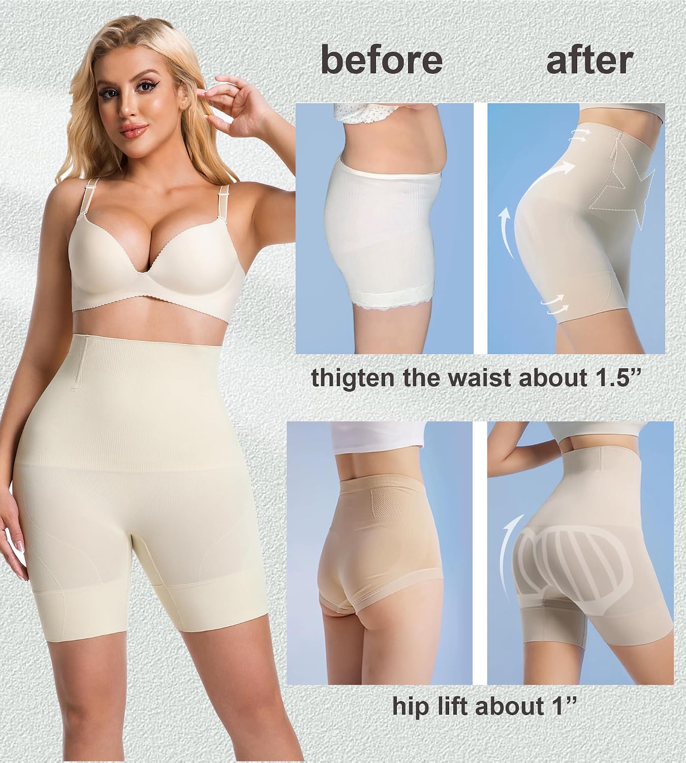 PRETTYWELL High Waisted Shapewear Shorts — image 5