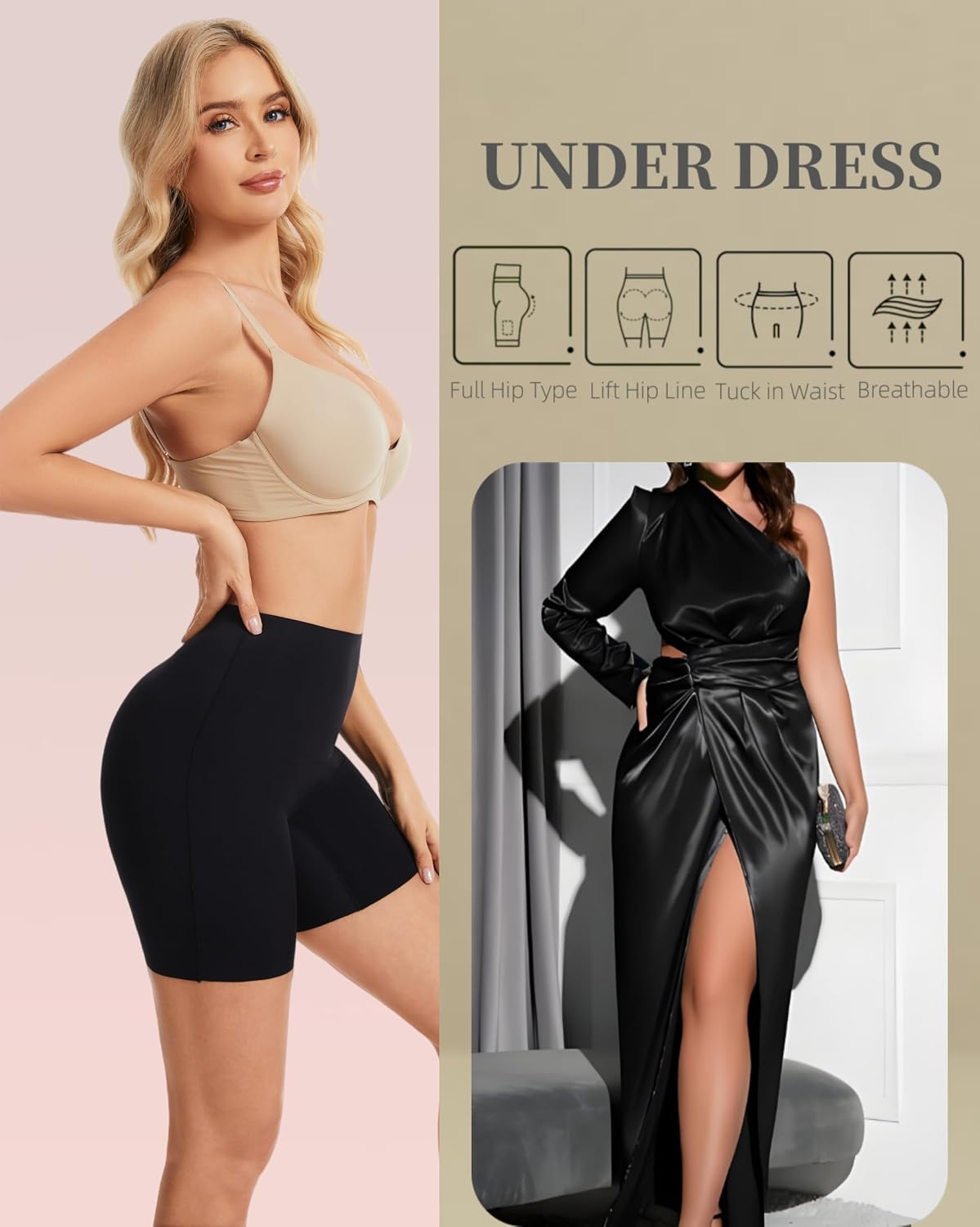 JTJFIT Seamless Anti Chafing Slip Shorts for Women — image 5