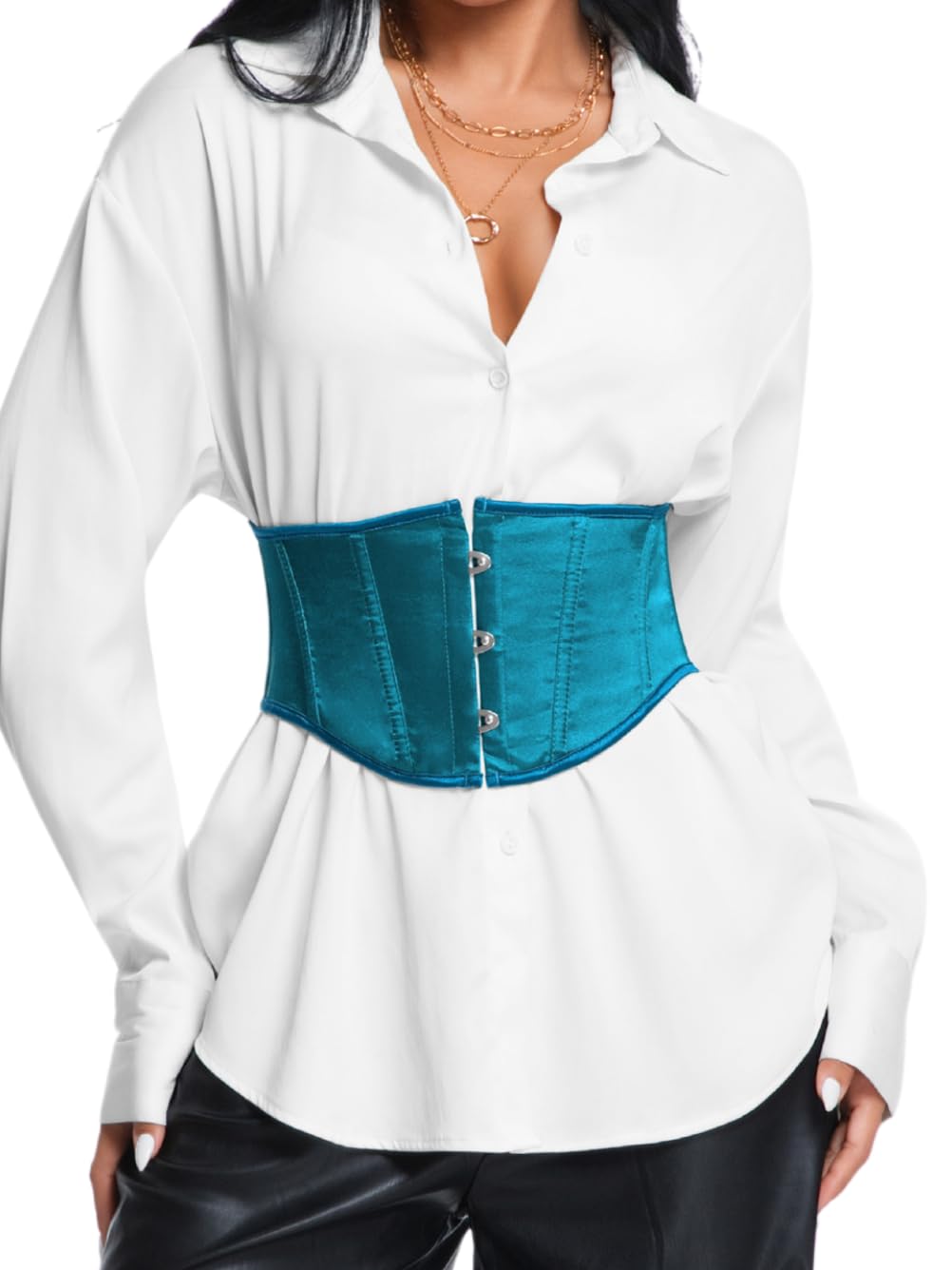 ChiaoLezhee Satin Underbust Corset Belt