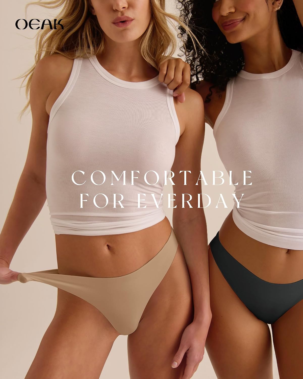 OEAK Seamless Invisible Thong for Women — image 2