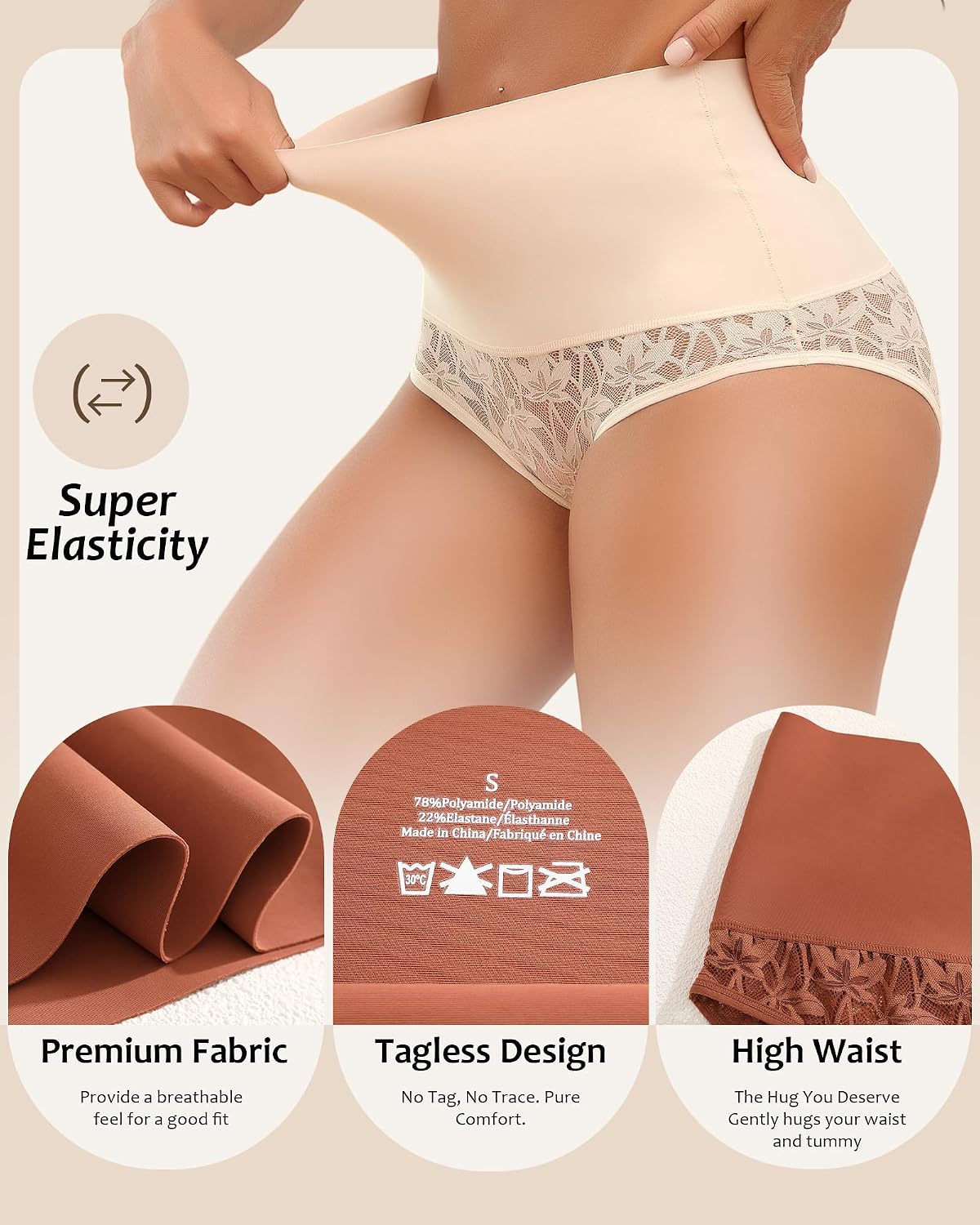 QDWQDW High Waist Lace Shapewear Panties — image 2
